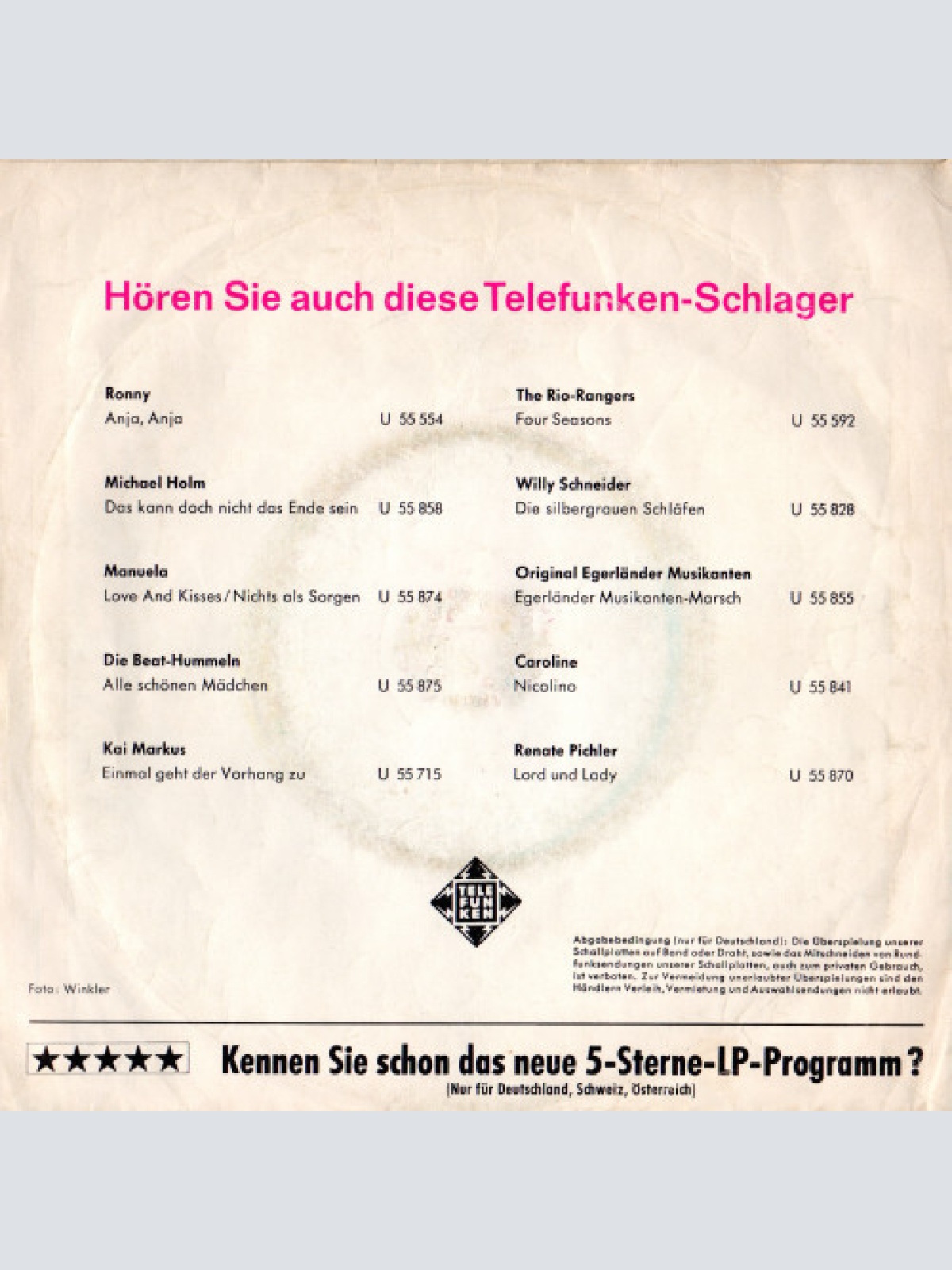 Vinyl / Johanna von Koczian - Chim Chim Cheree