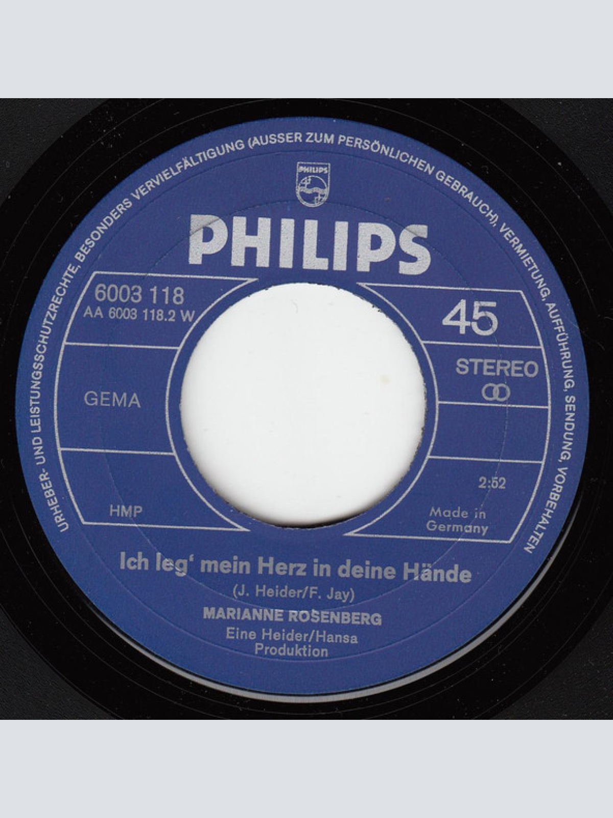 Vinyl / Marianne Rosenberg - Fremder Mann