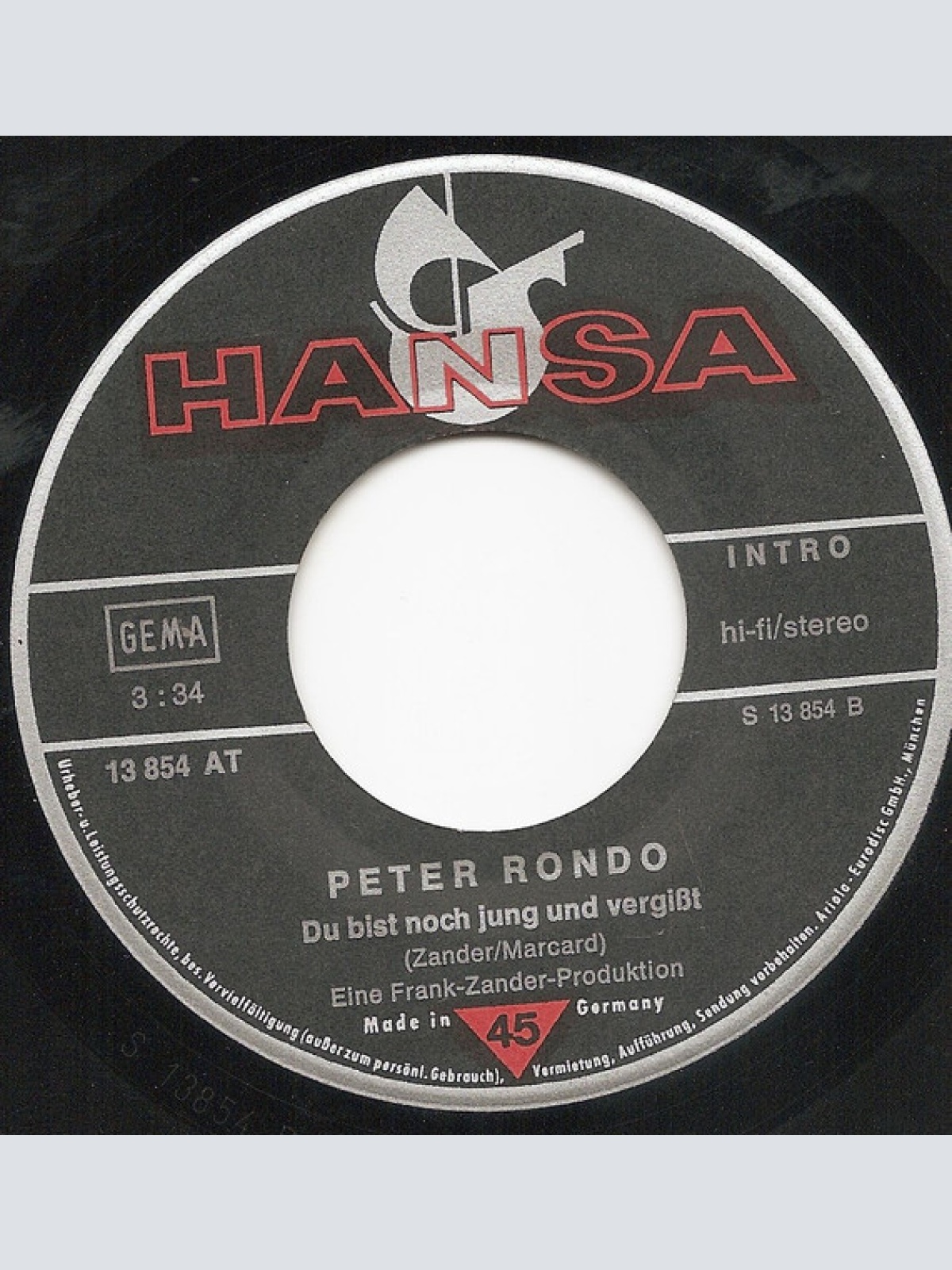 Vinyl / Peter Rondo - Liebling