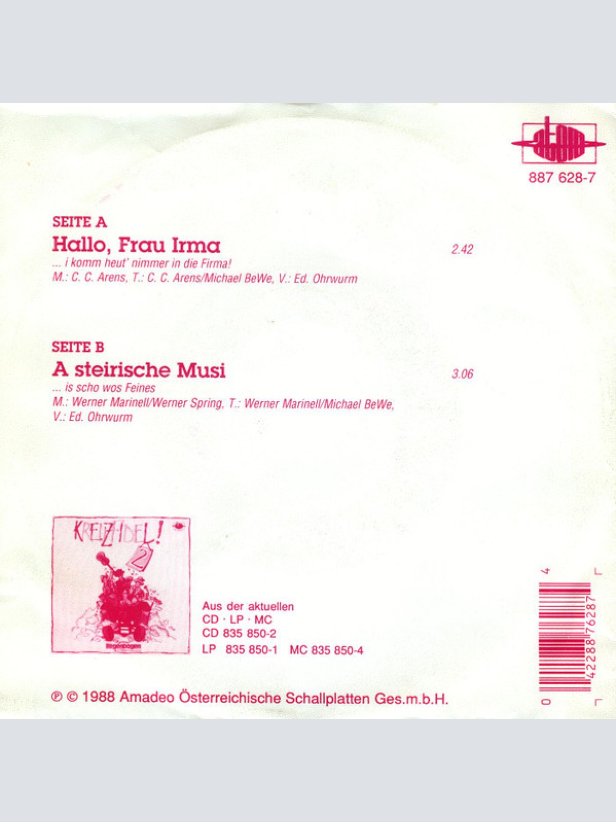 Vinyl / Der Kreuzfidele Regenbogen* & Die Trim Oberkrainer* - Hallo, Frau Irma  ... I Komm Heut' Nimmer In Die Firma!