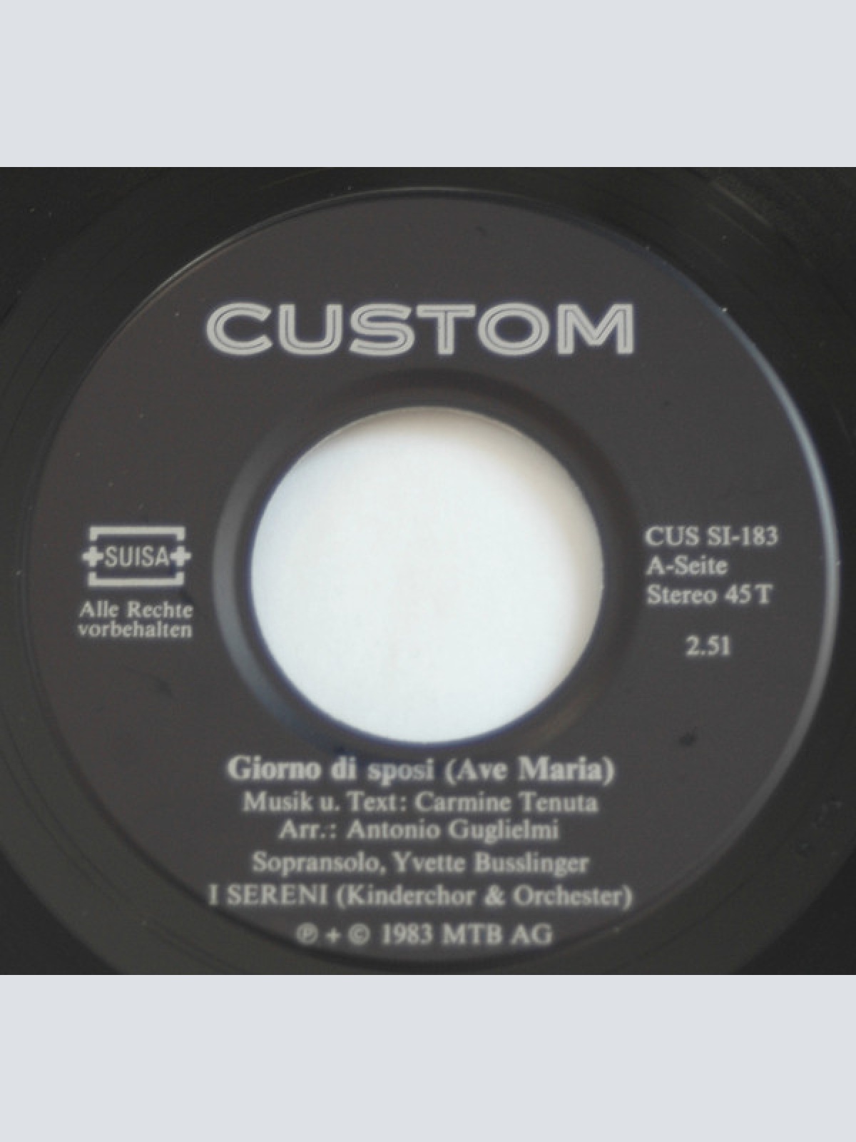 Vinyl / I Sereni - Giorni Di Sposi (Ave Maria) / Ogni Sera