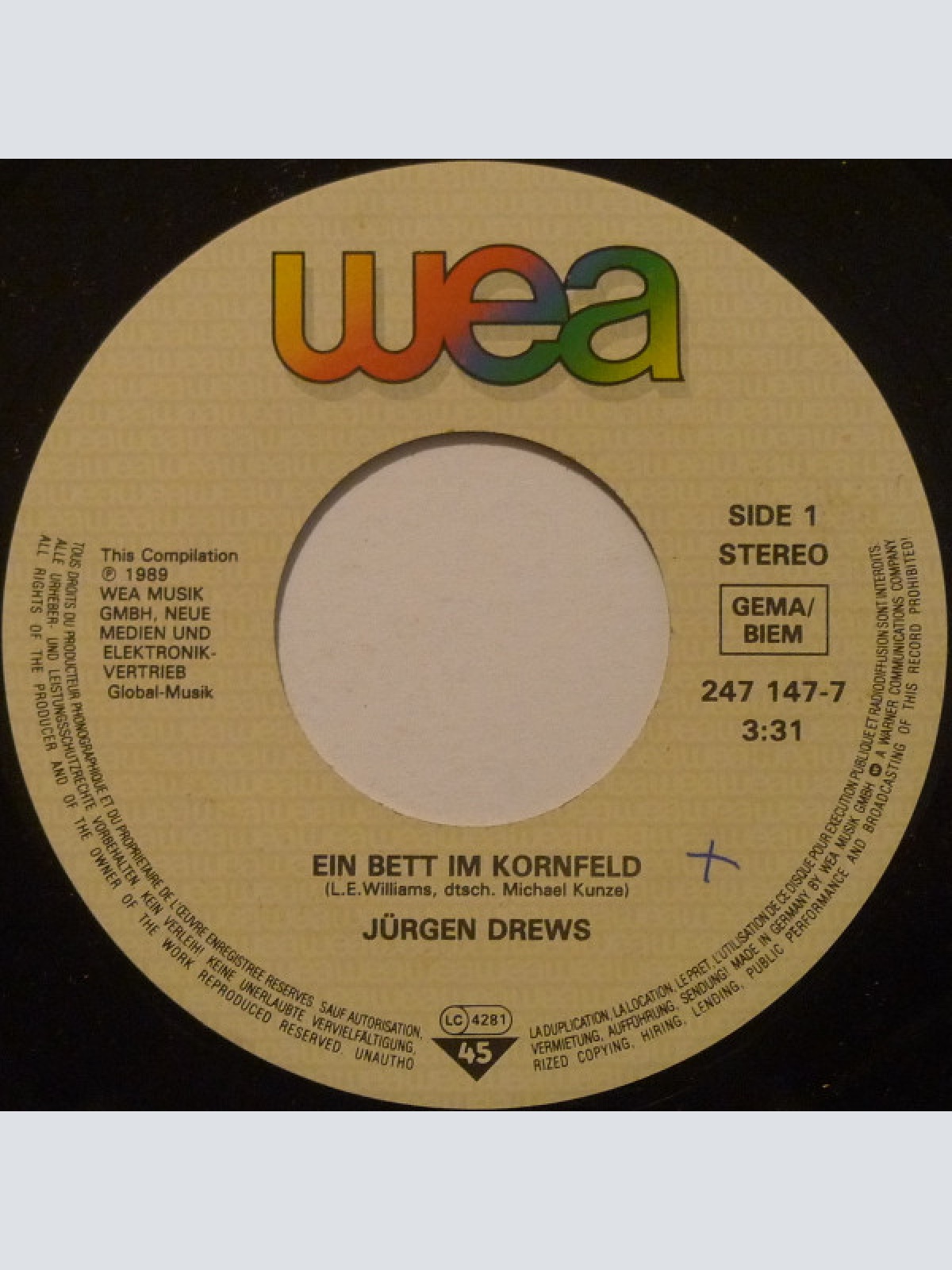 Vinyl / Jürgen Drews - Ein Bett Im Kornfeld / Barfuß Durch Den Sommer