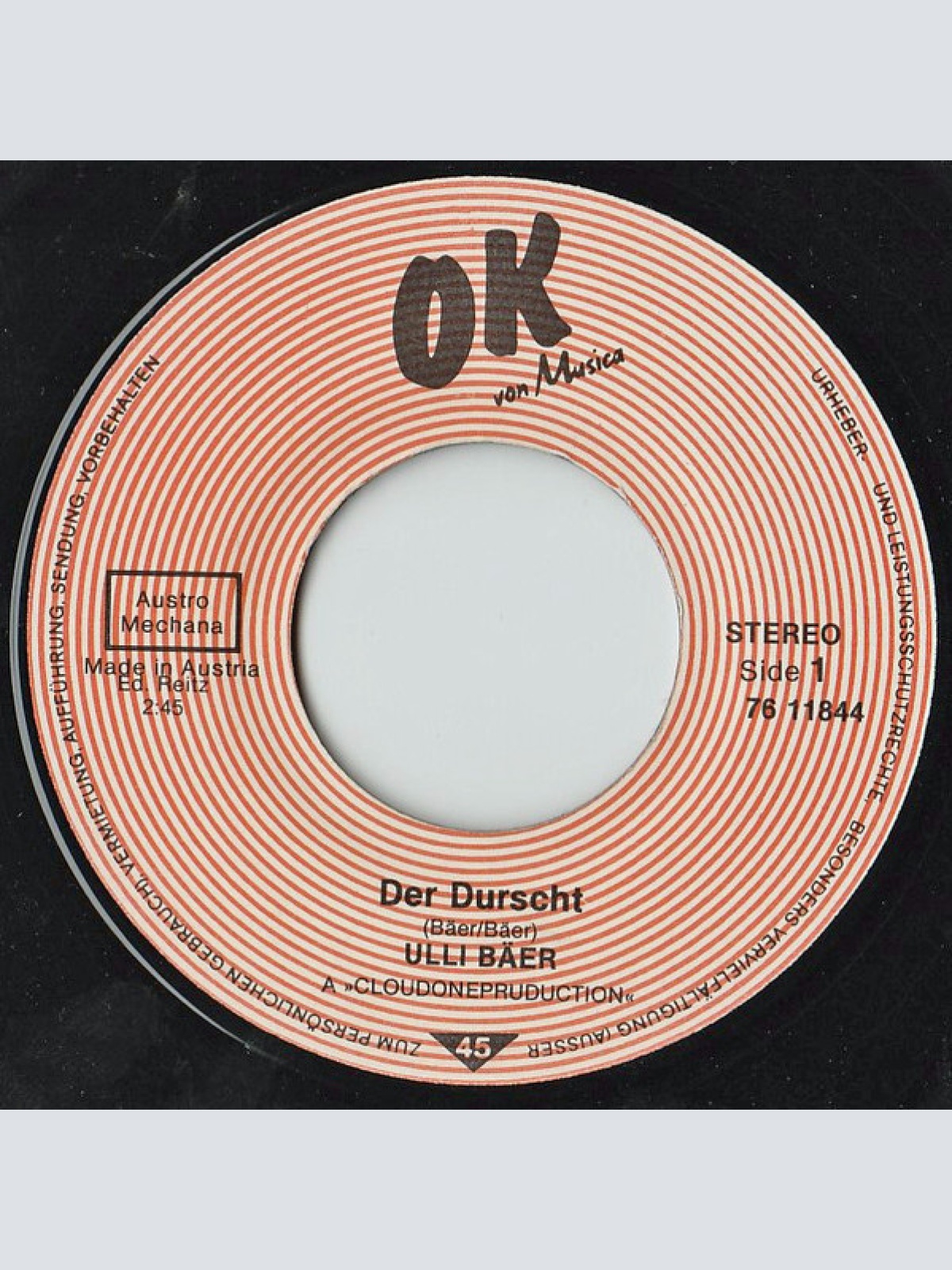 Vinyl / Ulli Bäer - Der Durscht