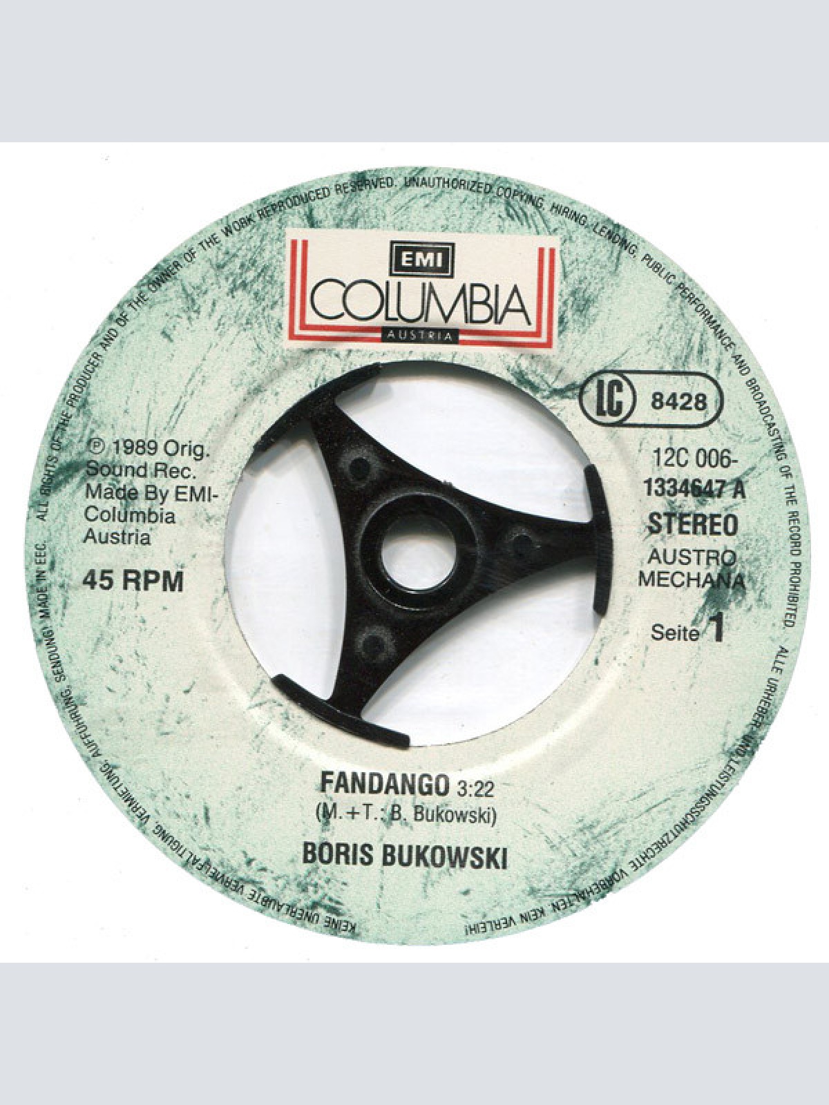 Vinyl / Boris Bukowski - Fandango