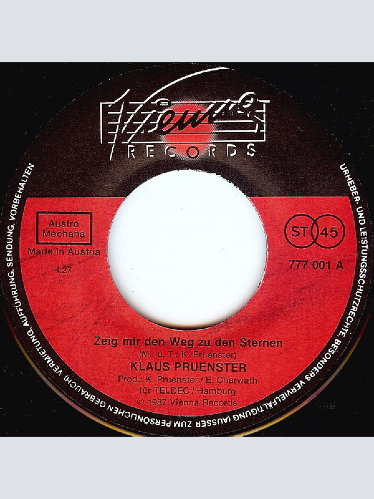 Vinyl / Klaus Pruenster* - Zeig Mir Den Weg Zu Den Sternen