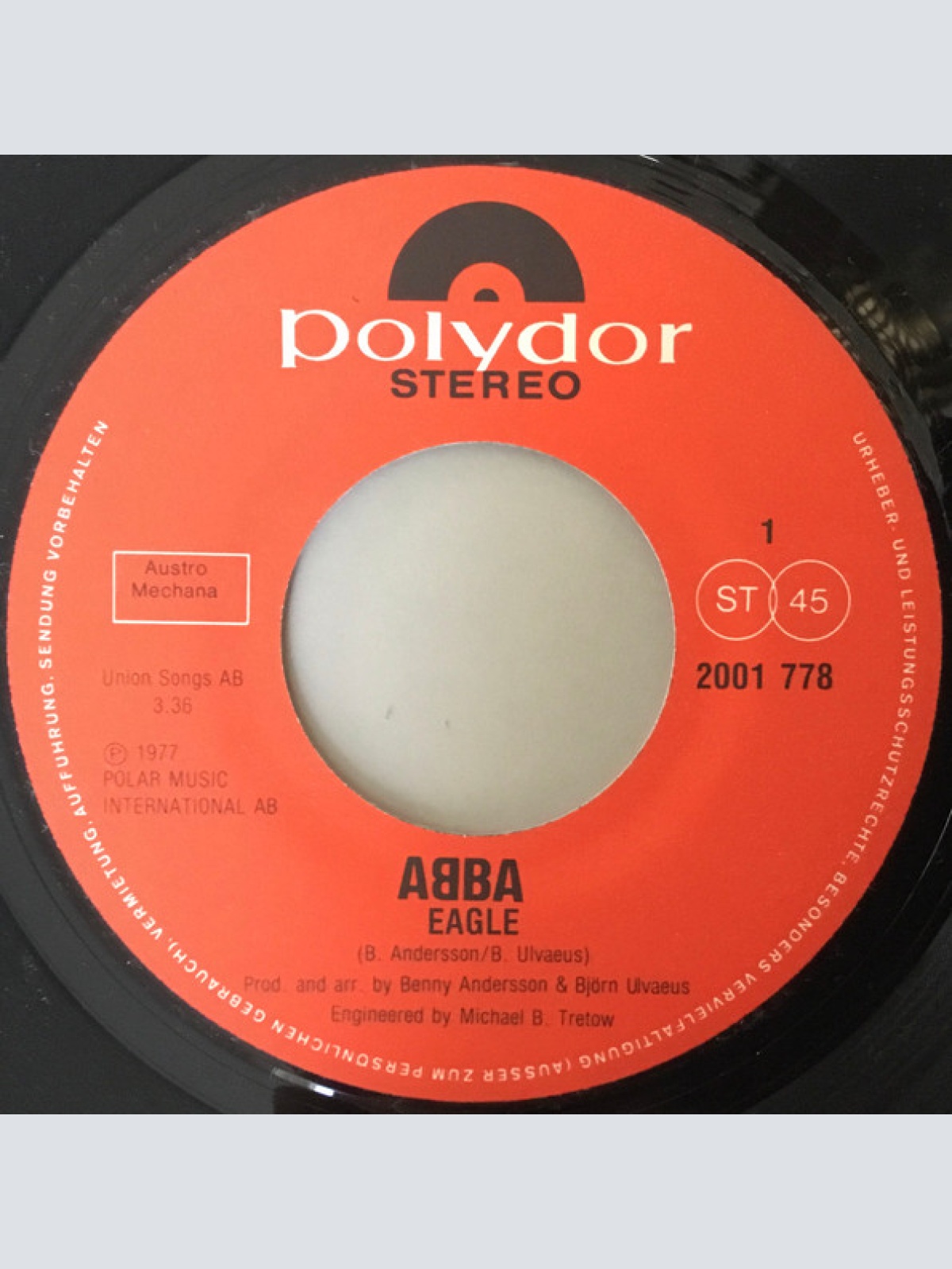 Vinyl / ABBA - Eagle / Thank You For The Music