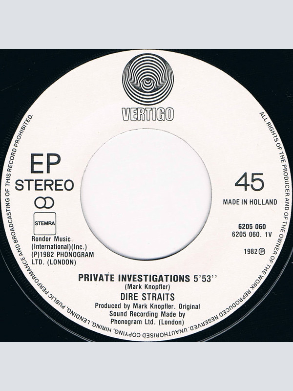 Vinyl / Dire Straits - Private Investigations