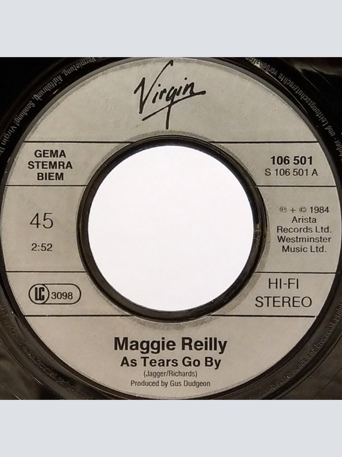 Vinyl / Maggie Reilly - As Tears Go By