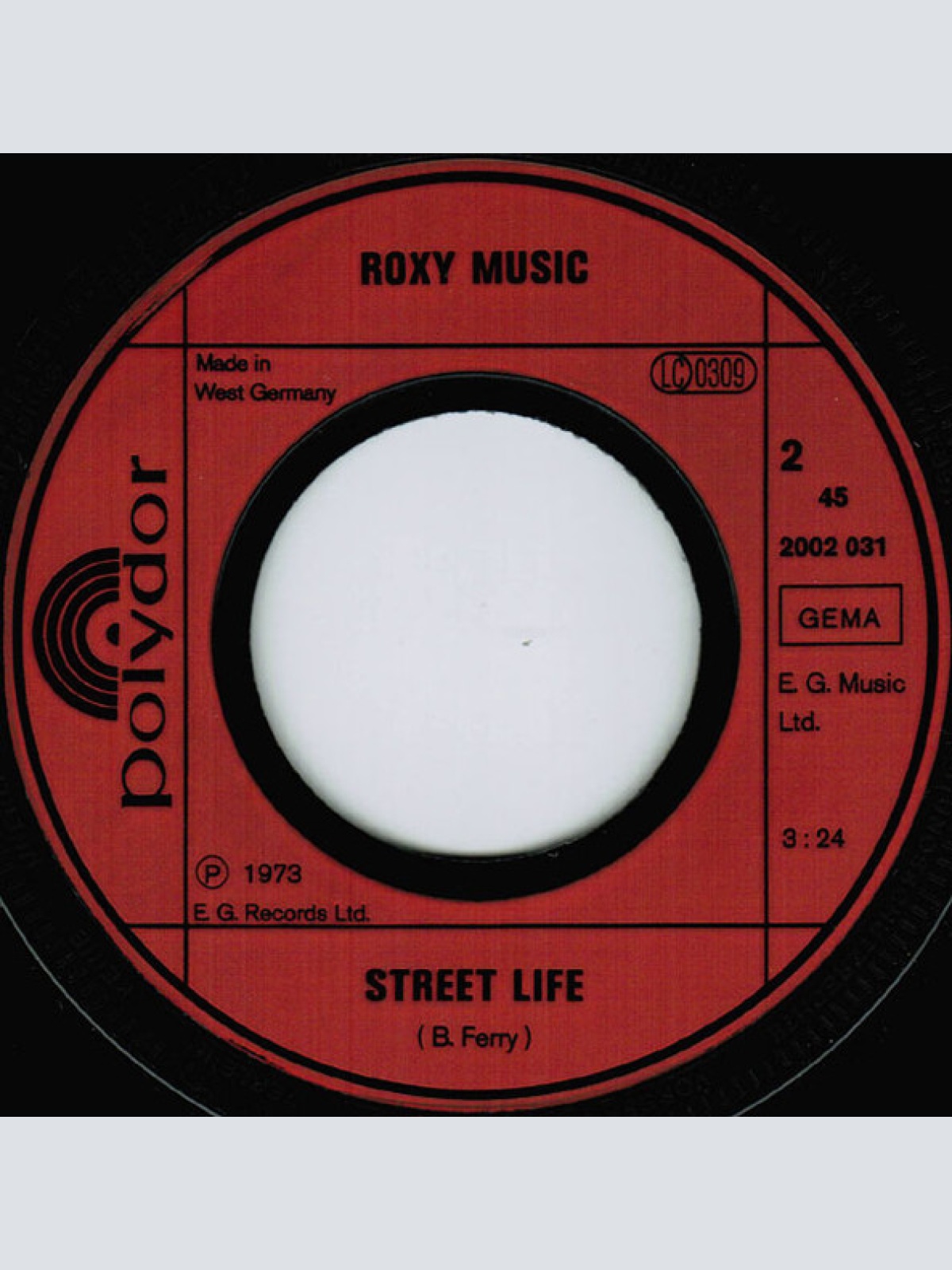Vinyl / Roxy Music - Virginia Plain / Street Life