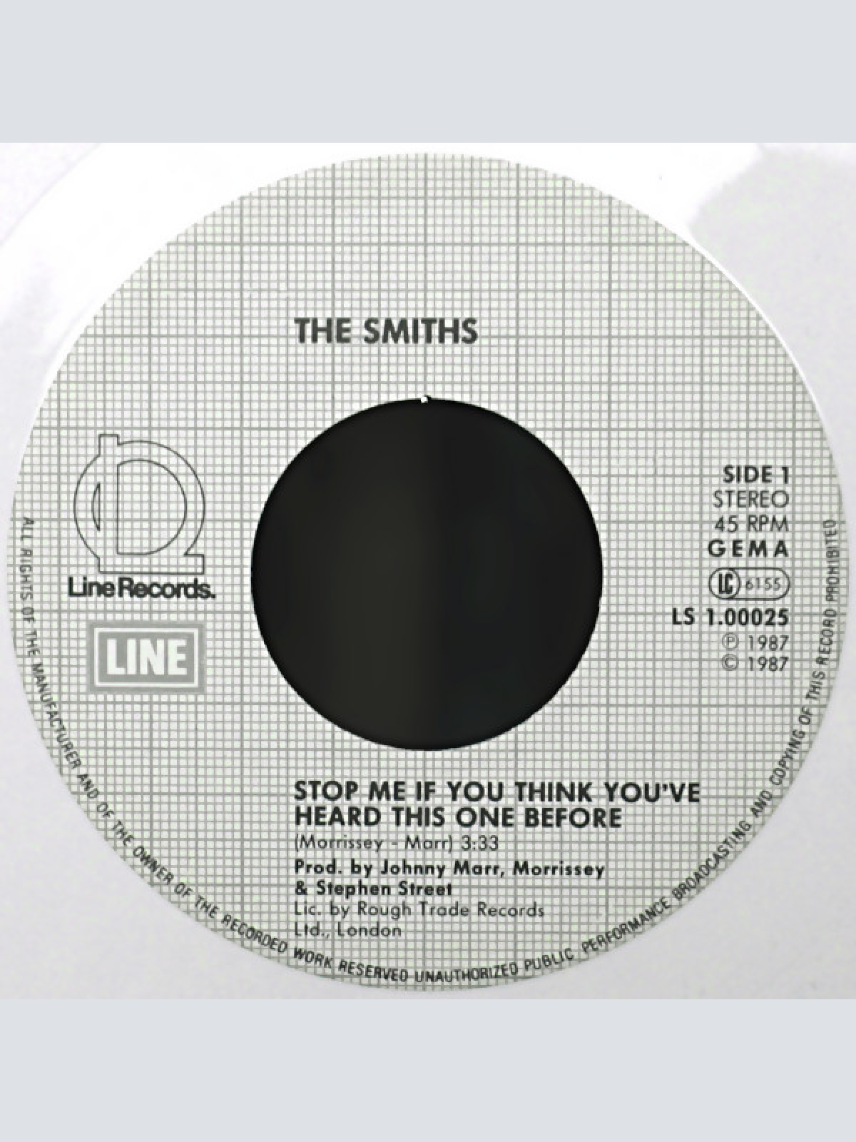 Vinyl / The Smiths - Stop Me If You Think You've Heard This One Before / Girlfriend In A Coma