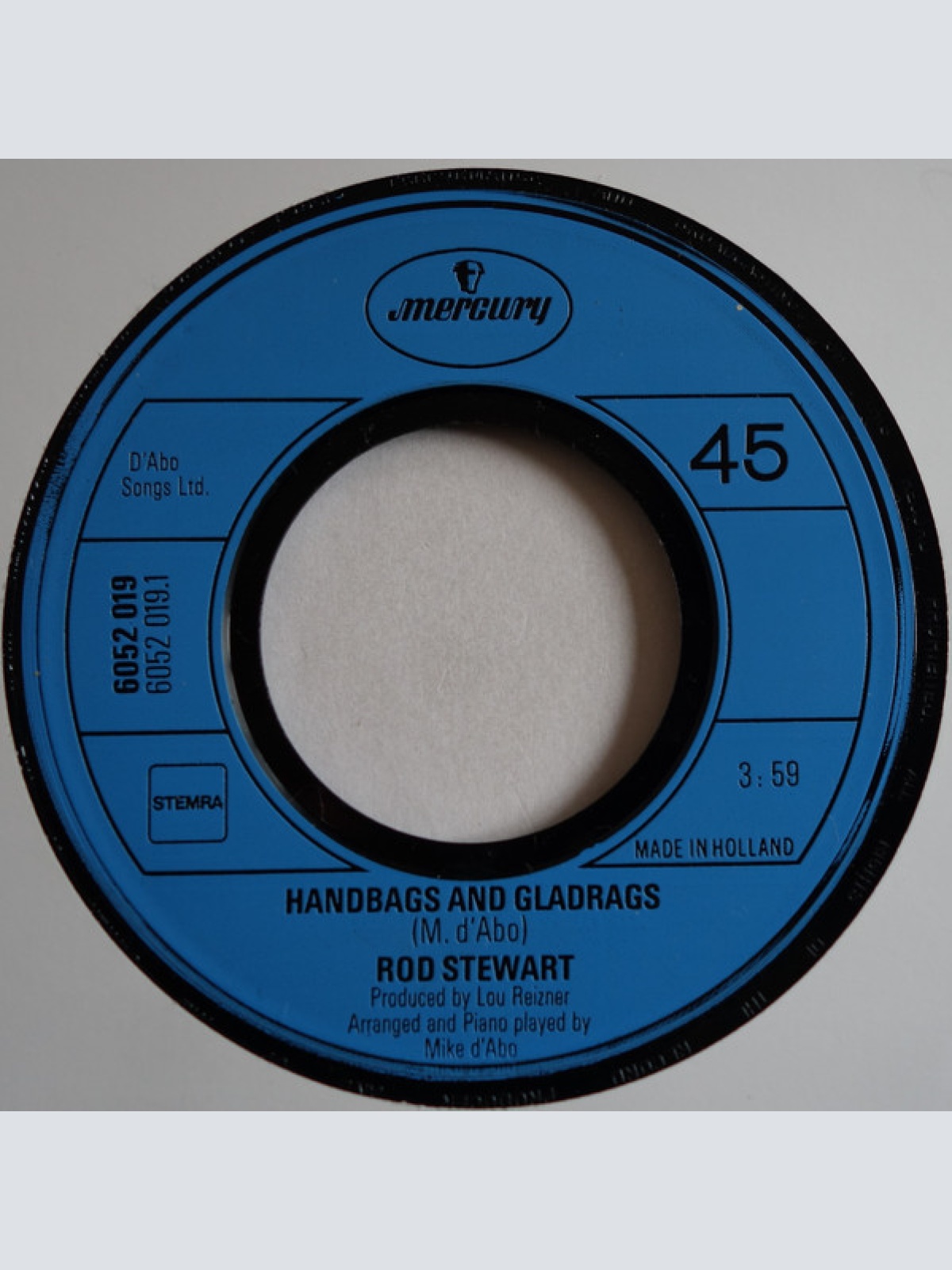 Vinyl / Rod Stewart - Handbags And Gladrags / Man Of Constant Sorrow