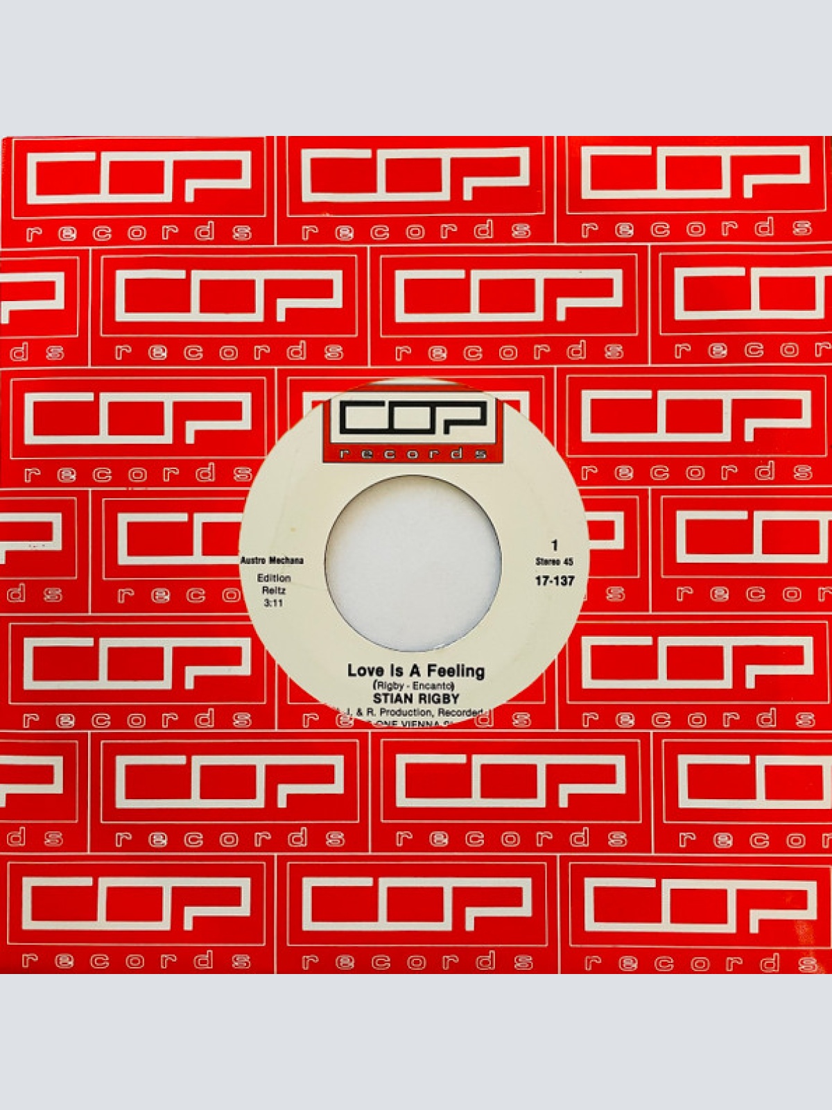 Vinyl / Stian Rigby - Love Is A Feeling