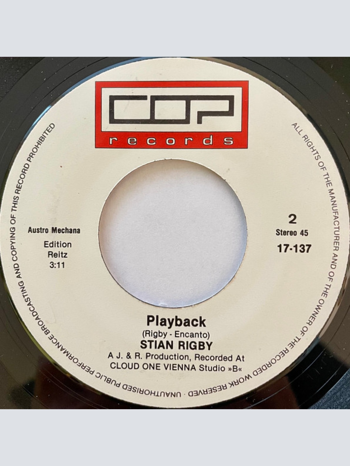 Vinyl / Stian Rigby - Love Is A Feeling