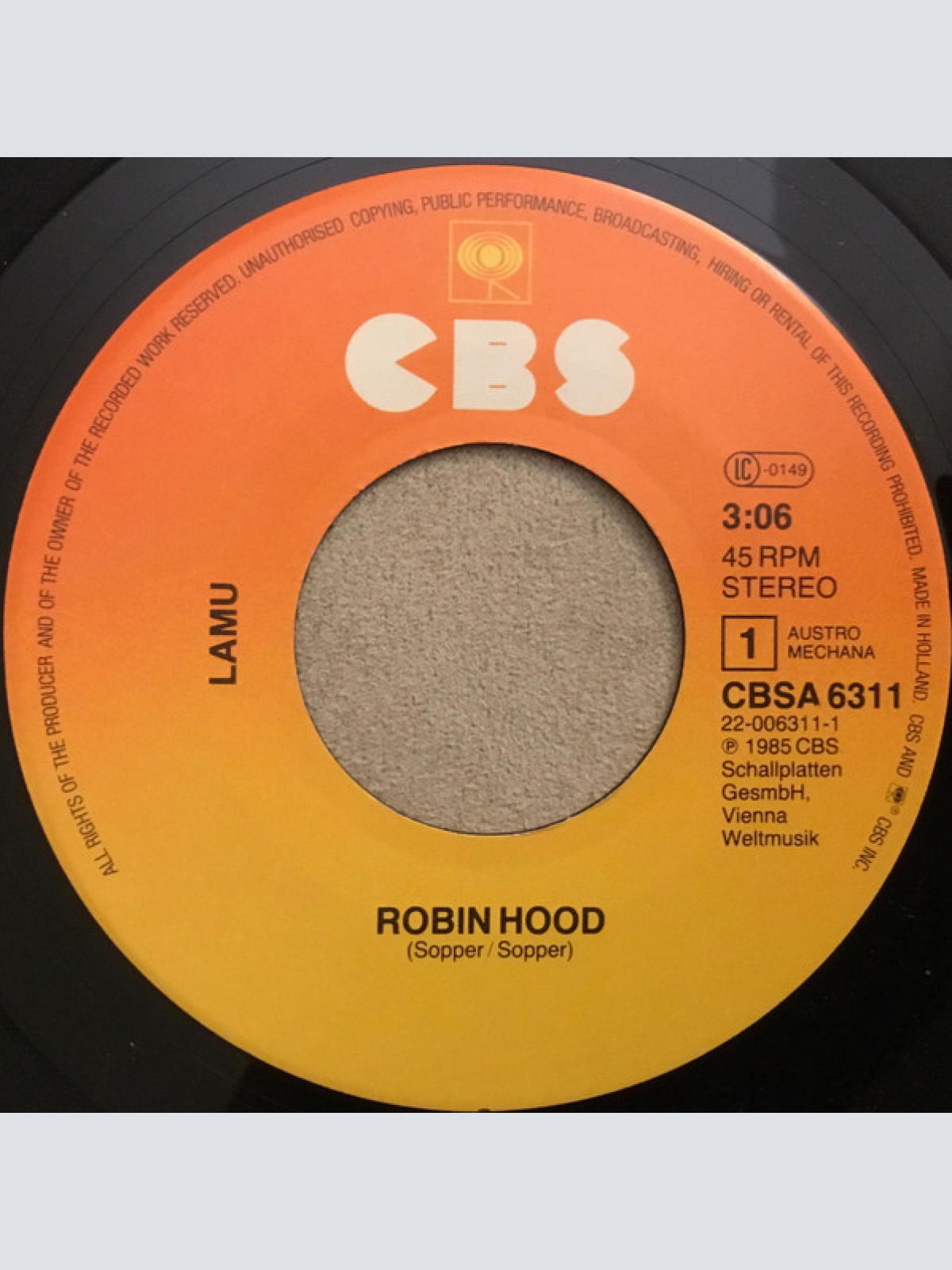 Vinyl / Lamu - Robin Hood