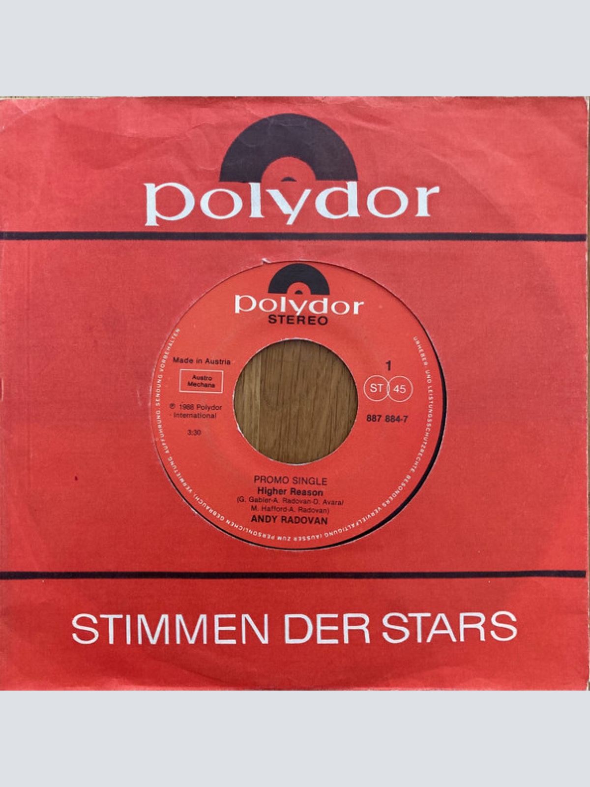 Vinyl / Andy Radovan - Higher Reason