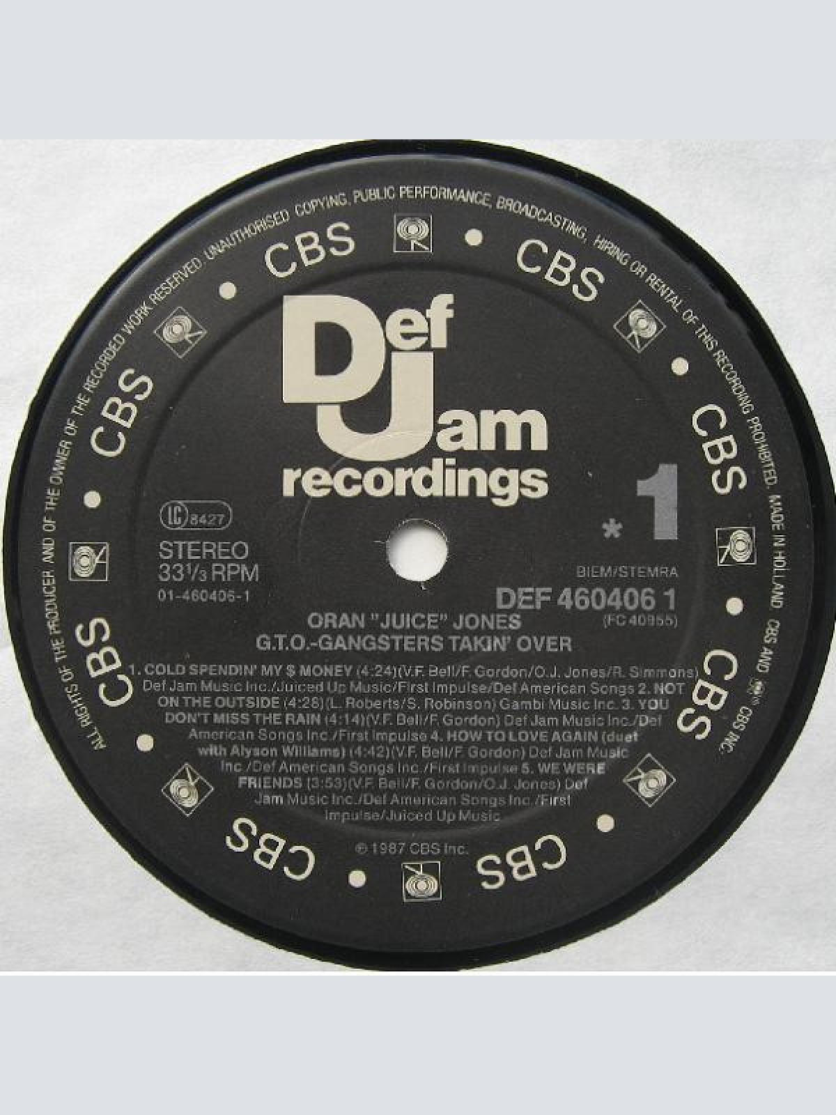 Vinyl / Oran "Juice" Jones* - G.T.O.  Gangsters Takin' Over