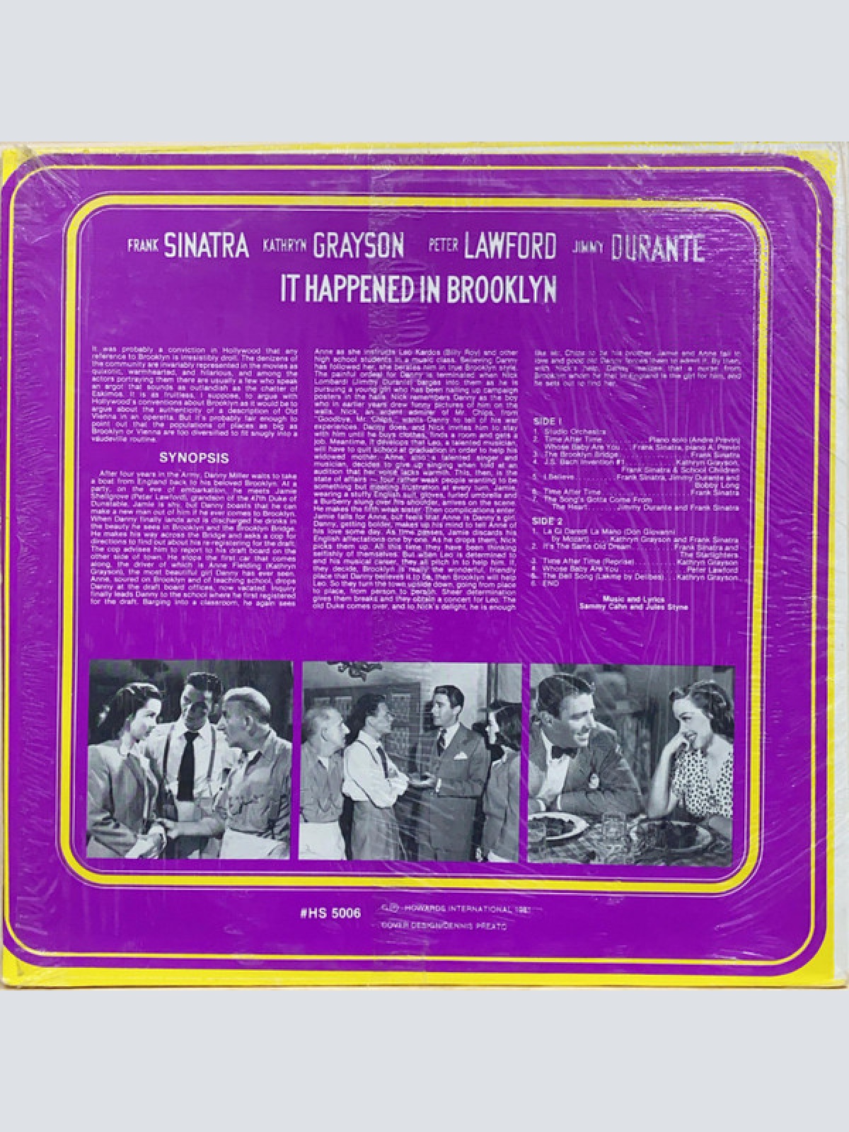 Vinyl / Frank Sinatra, Kathryn Grayson, Peter Lawford, Jimmy Durante - It Happened In Brooklyn (Original Motion Picture Sound Track)