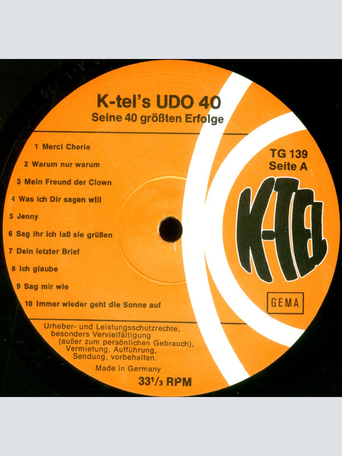 Vinyl / Udo Jürgens - Udo 40 - Seine 40 Größten Erfolge