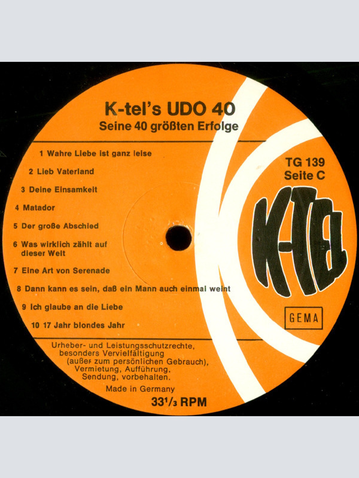 Vinyl / Udo Jürgens - Udo 40 - Seine 40 Größten Erfolge