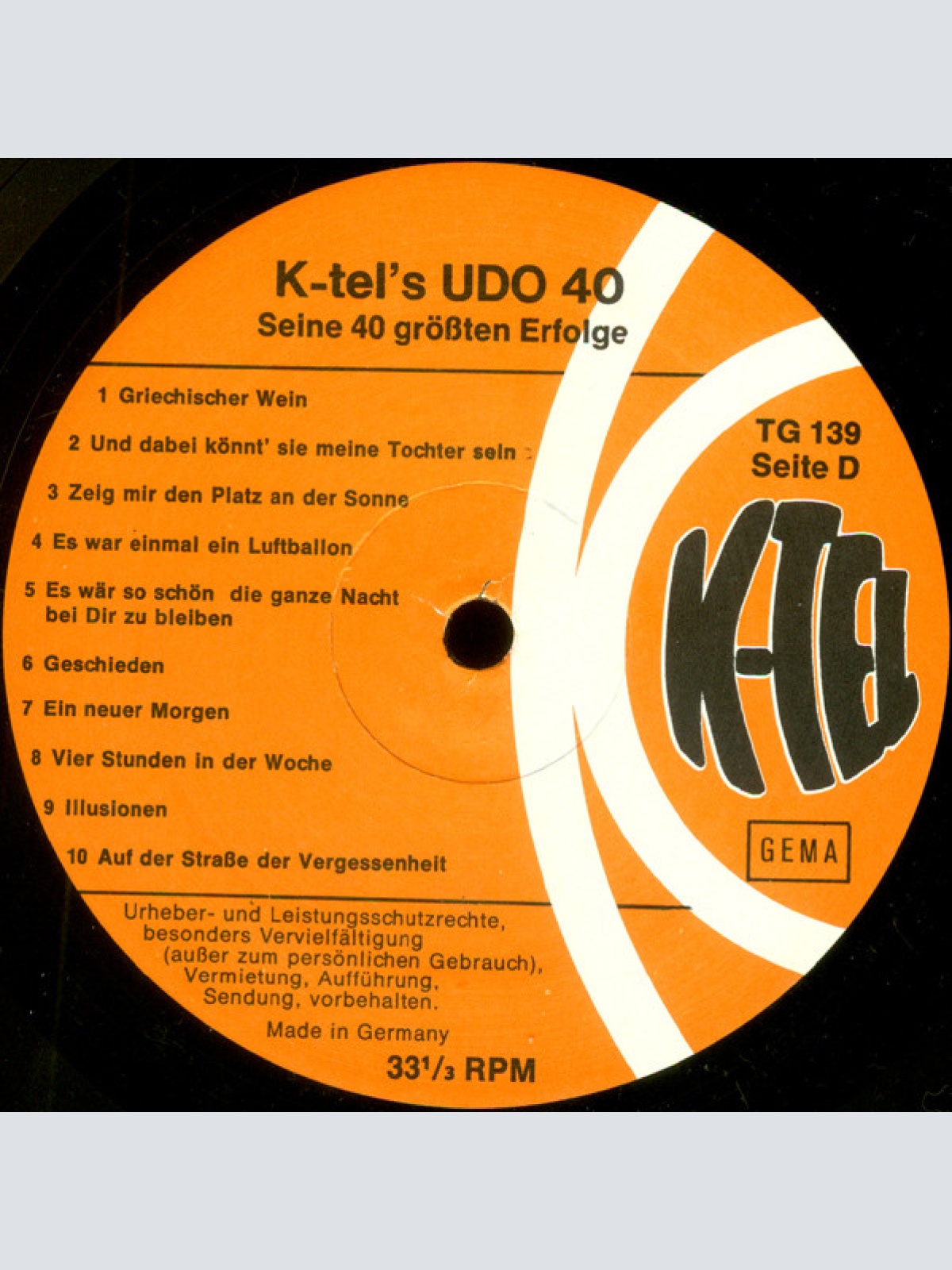 Vinyl / Udo Jürgens - Udo 40 - Seine 40 Größten Erfolge