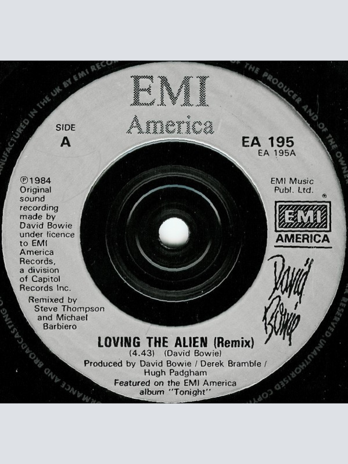 Vinyl / David Bowie - Loving The Alien (Re-mixed Version)