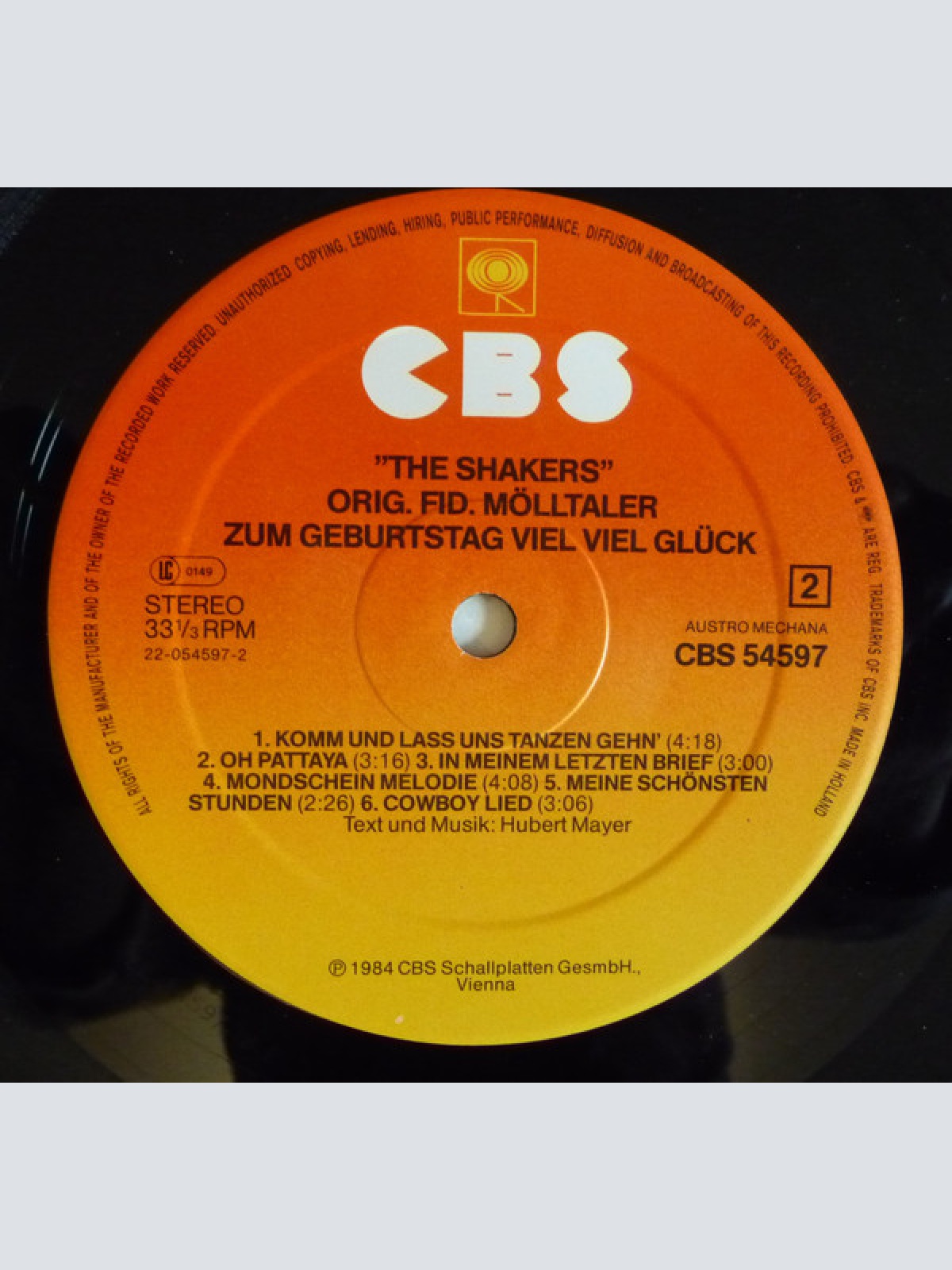 Vinyl / Orig. Fid. Mölltaler* - Shakers (Zum Geburtstag Viel Viel Glück)