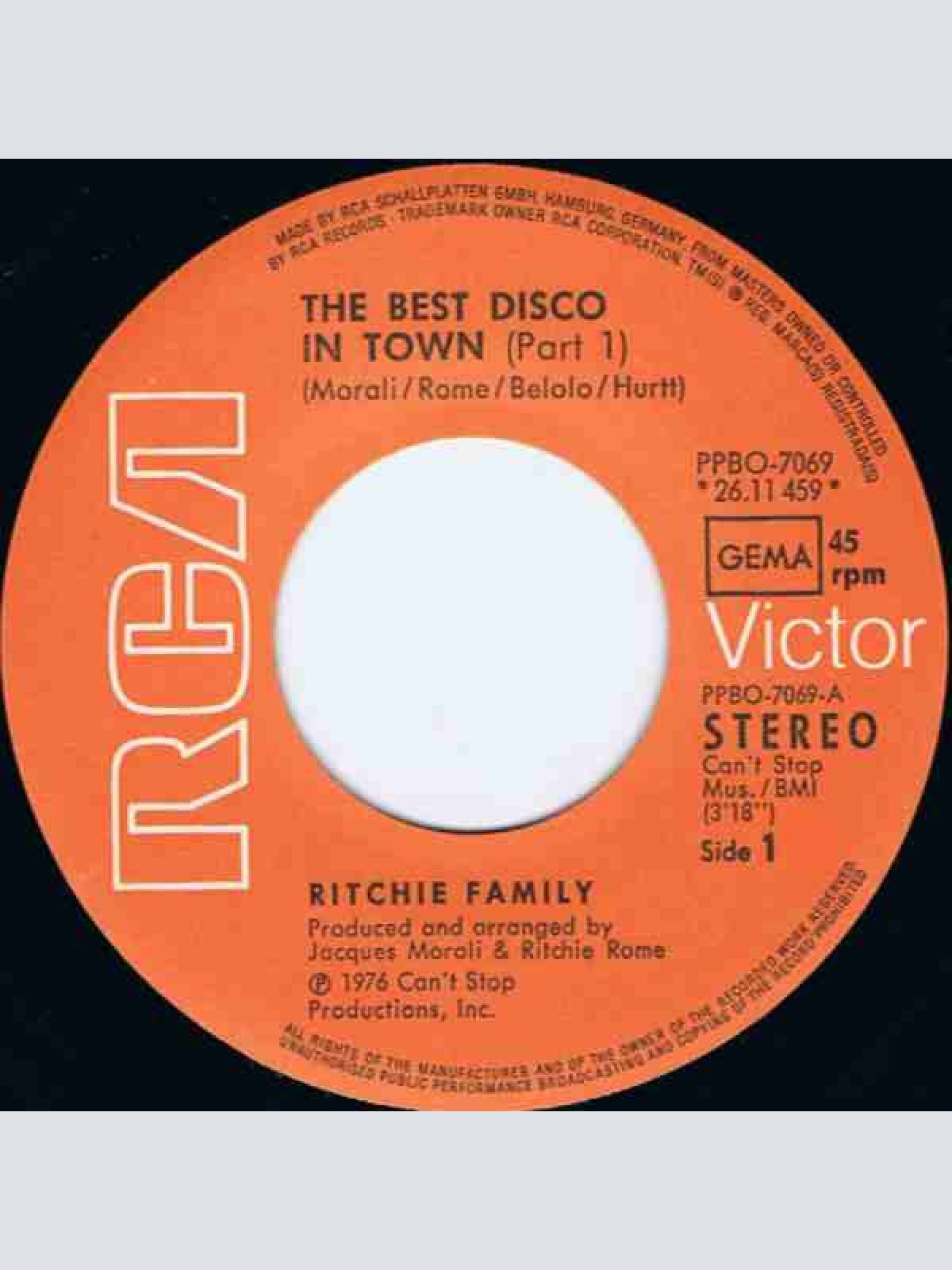 Vinyl / Ritchie Family* - The Best Disco In Town