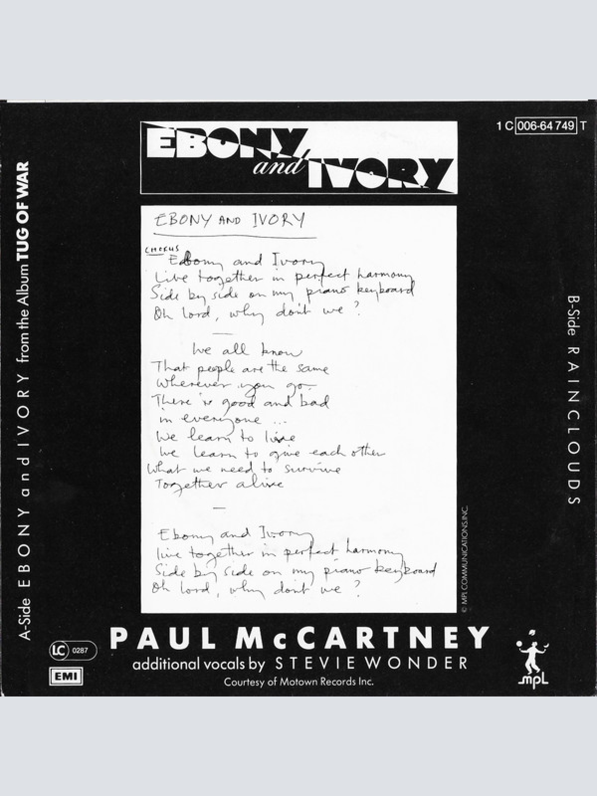 Vinyl / Paul McCartney - Ebony And Ivory