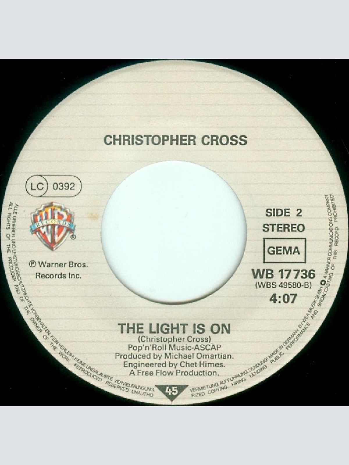 Vinyl / Christopher Cross - Never Be The Same