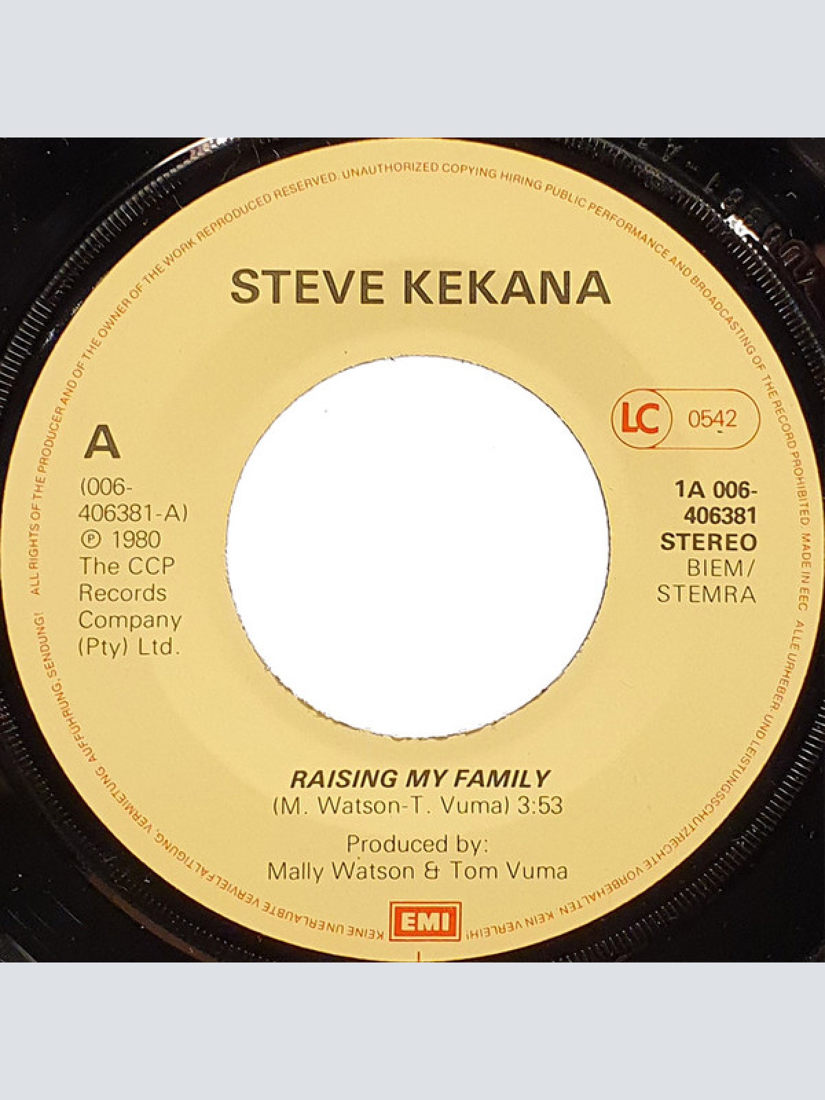 Vinyl / Steve Kekana - Raising My Family