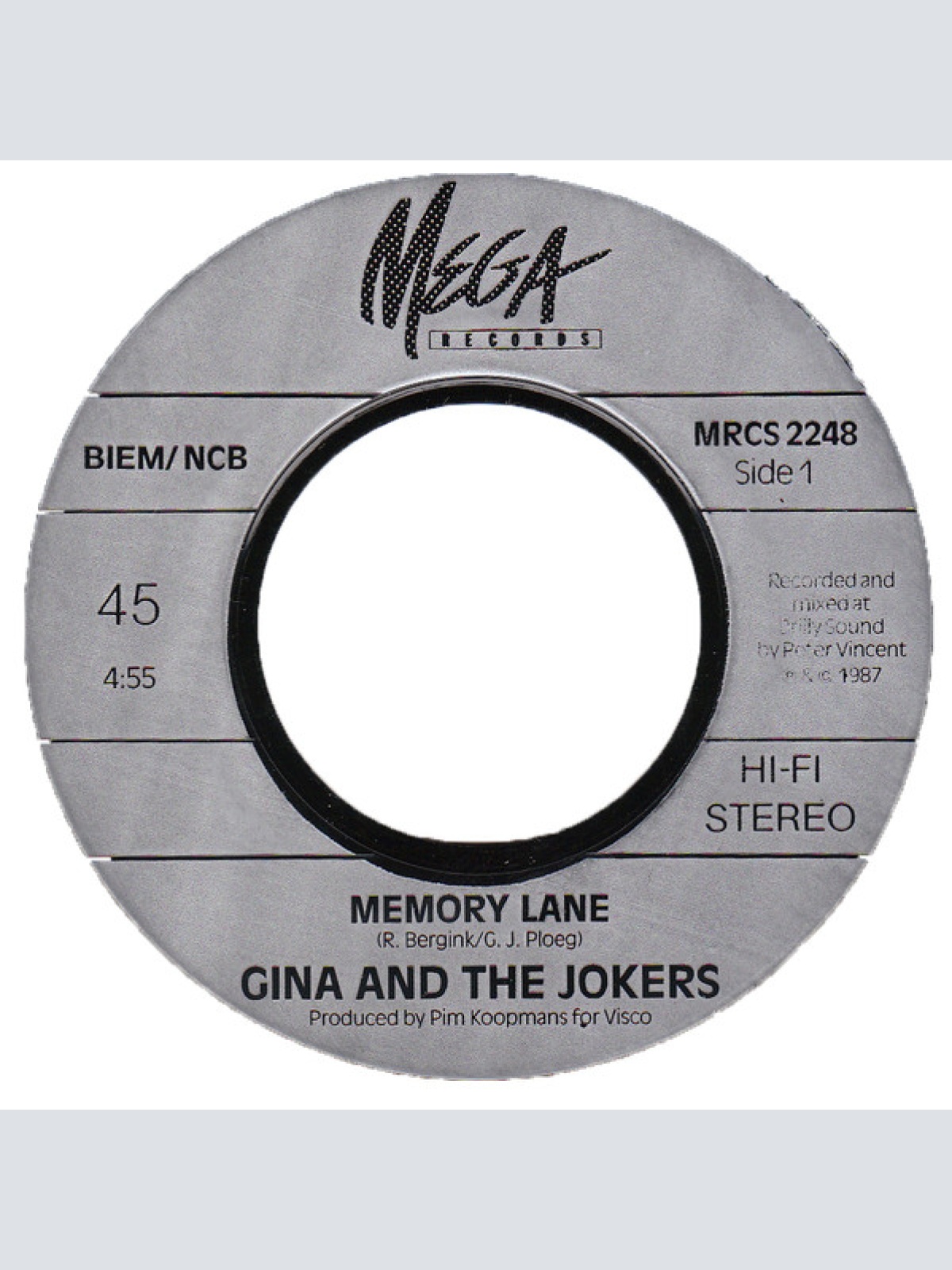 Vinyl / Gina And The Jokers - Memory Lane