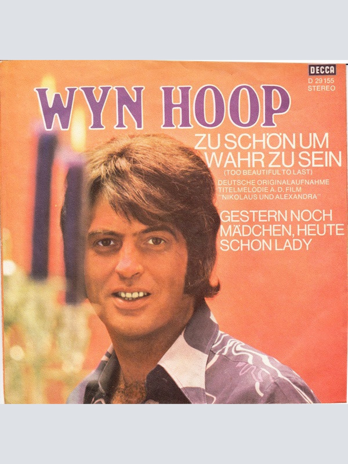 Vinyl / Wyn Hoop - Zu Schön Um Wahr Zu sein