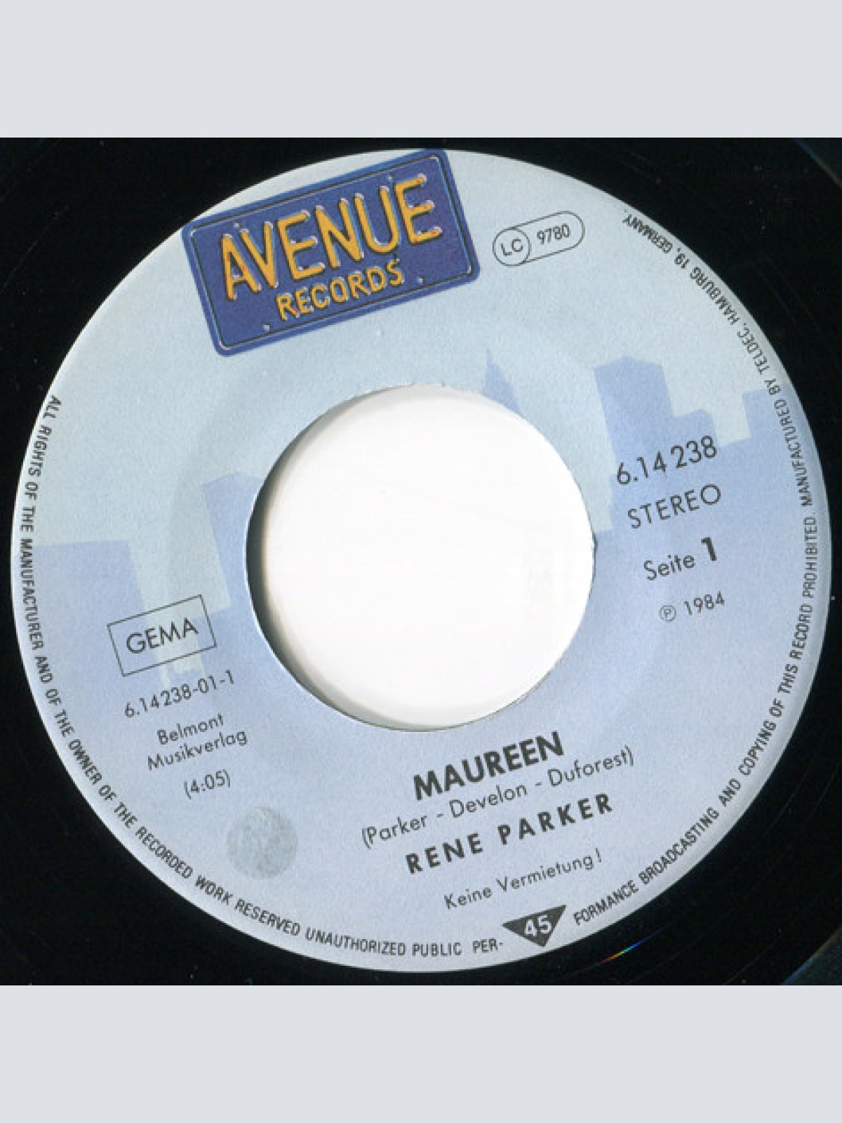 Vinyl / Rene Parker - Maureen