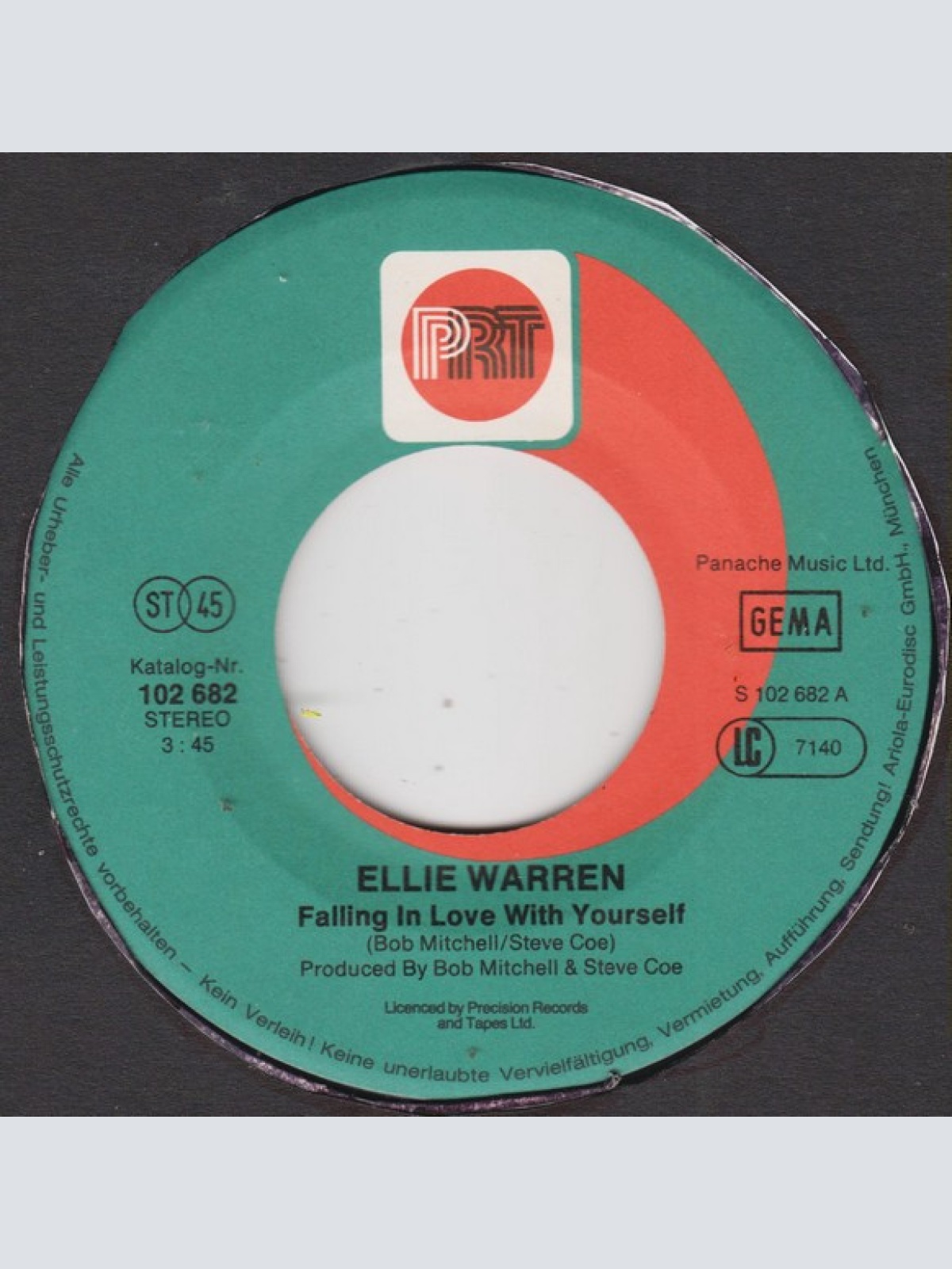 Vinyl / Ellie Warren - Falling In Love With Yourself / Shattered Glass