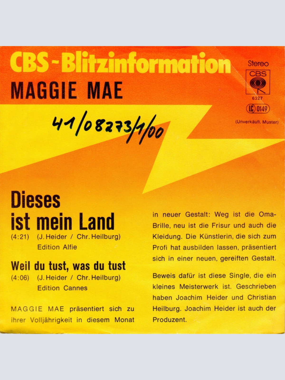 Vinyl / Maggie Mae - Dieses Ist Mein Land