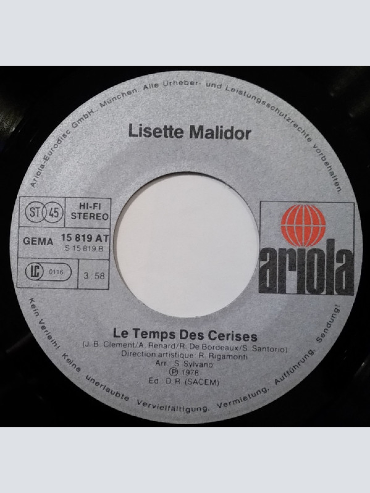 Vinyl / Lisette Malidor - Pas Touche!