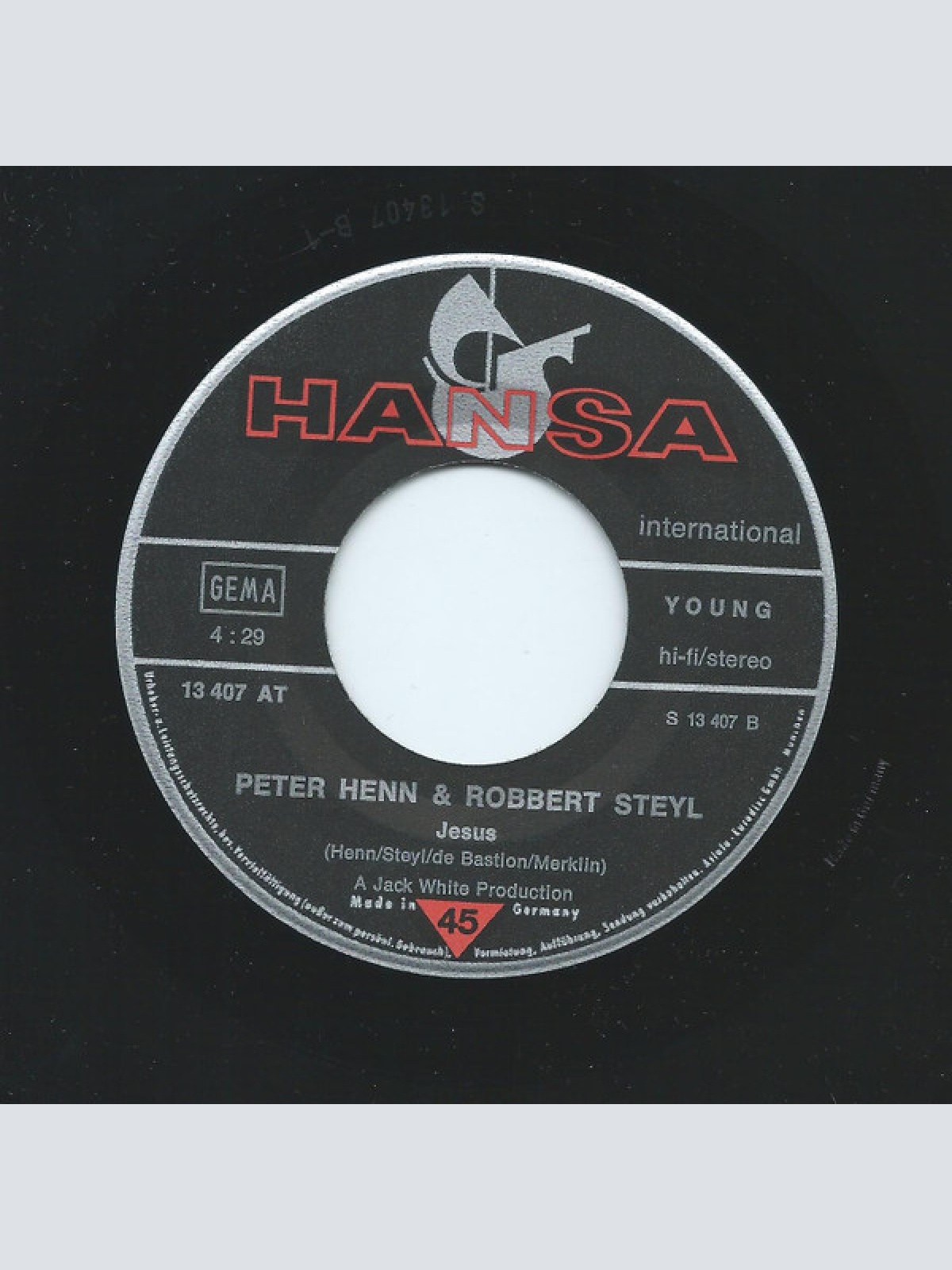 Vinyl / Peter Henn & Robbert Steyl - Nada De Nada / Jesus