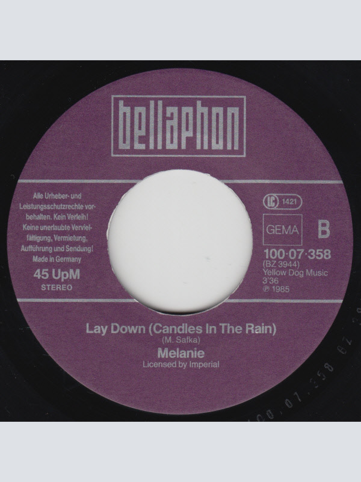 Vinyl / Oliver (6) / Melanie (2) - Good Morning Starshine / Lay Down