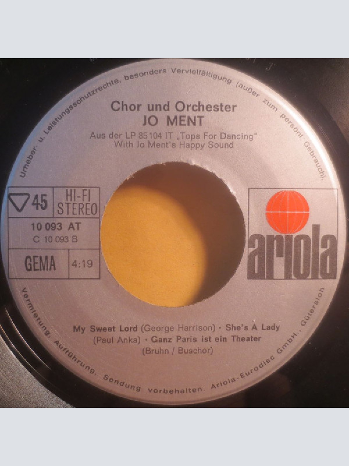 Vinyl / Jo Ment's Happy Sound / Chor Und Orchester Jo Ment* - Jo Ment's Happy Sound