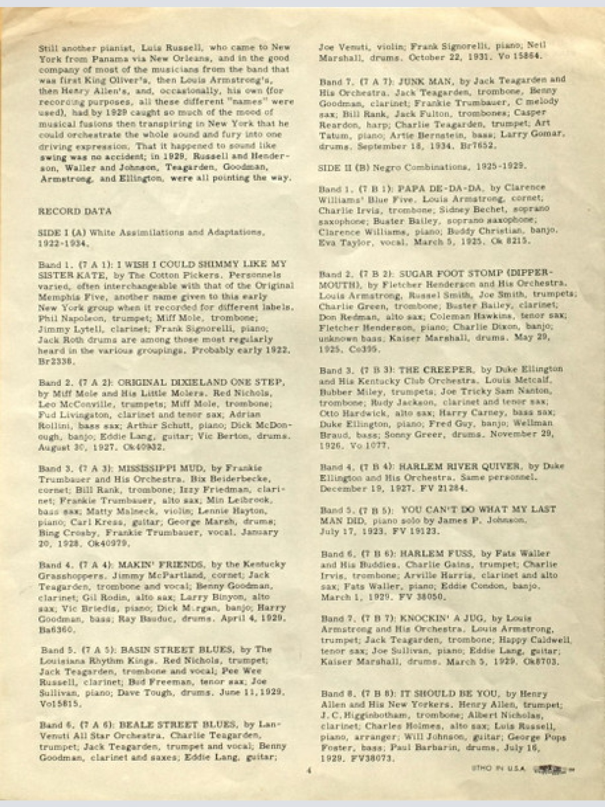 Vinyl / Various - Jazz Volume 7: New York (1922-1934)