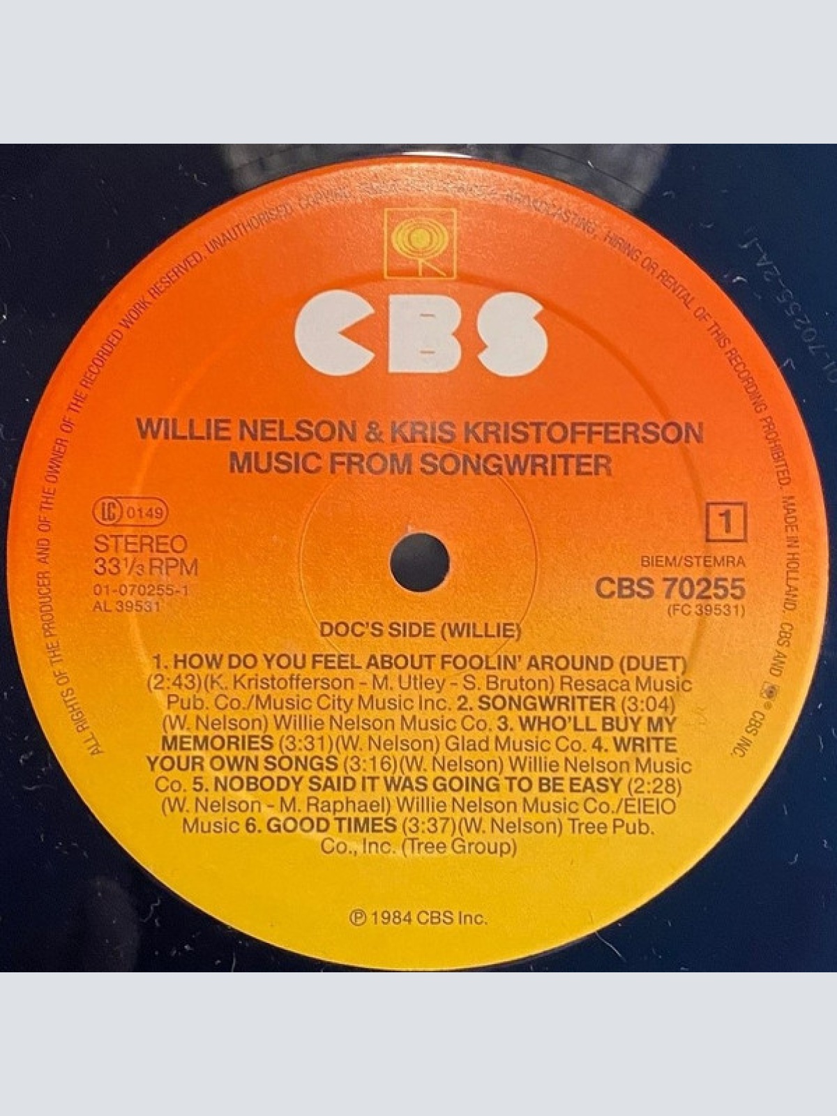 Vinyl / Willie Nelson & Kris Kristofferson - Music From Songwriter