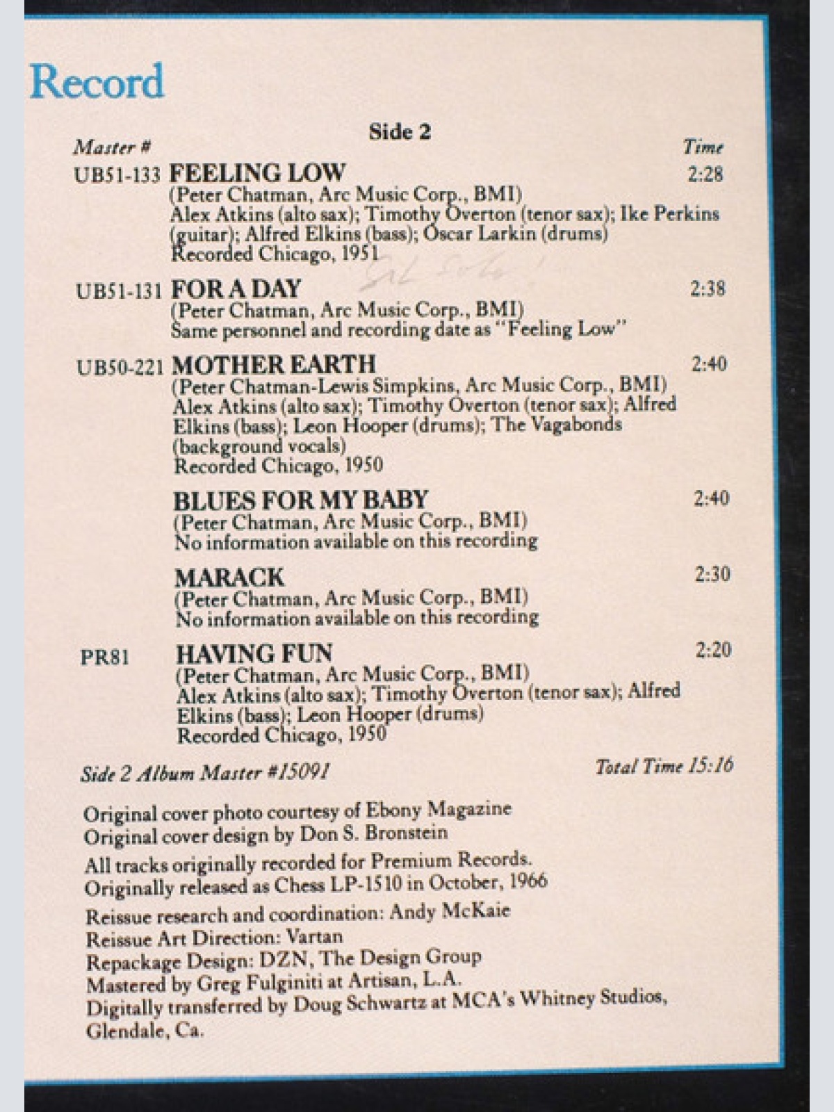 Vinyl / Memphis Slim - The Real Folk Blues