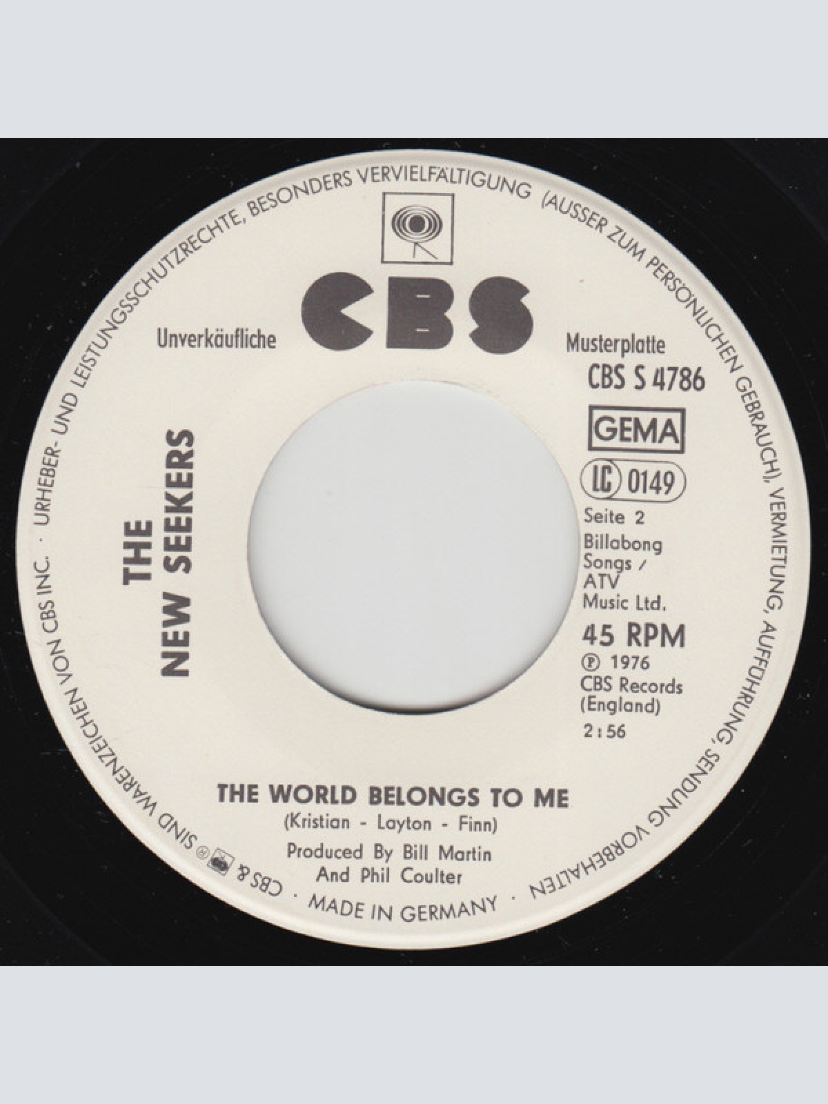 Vinyl / The New Seekers - I Wanna Go Back