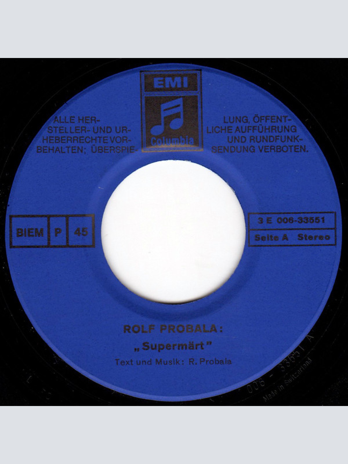 Vinyl / Rolf Probala - Supermärt