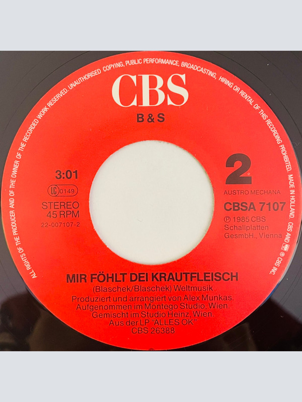 Vinyl / B+S - Was Machst´ Heut´ Am Abend