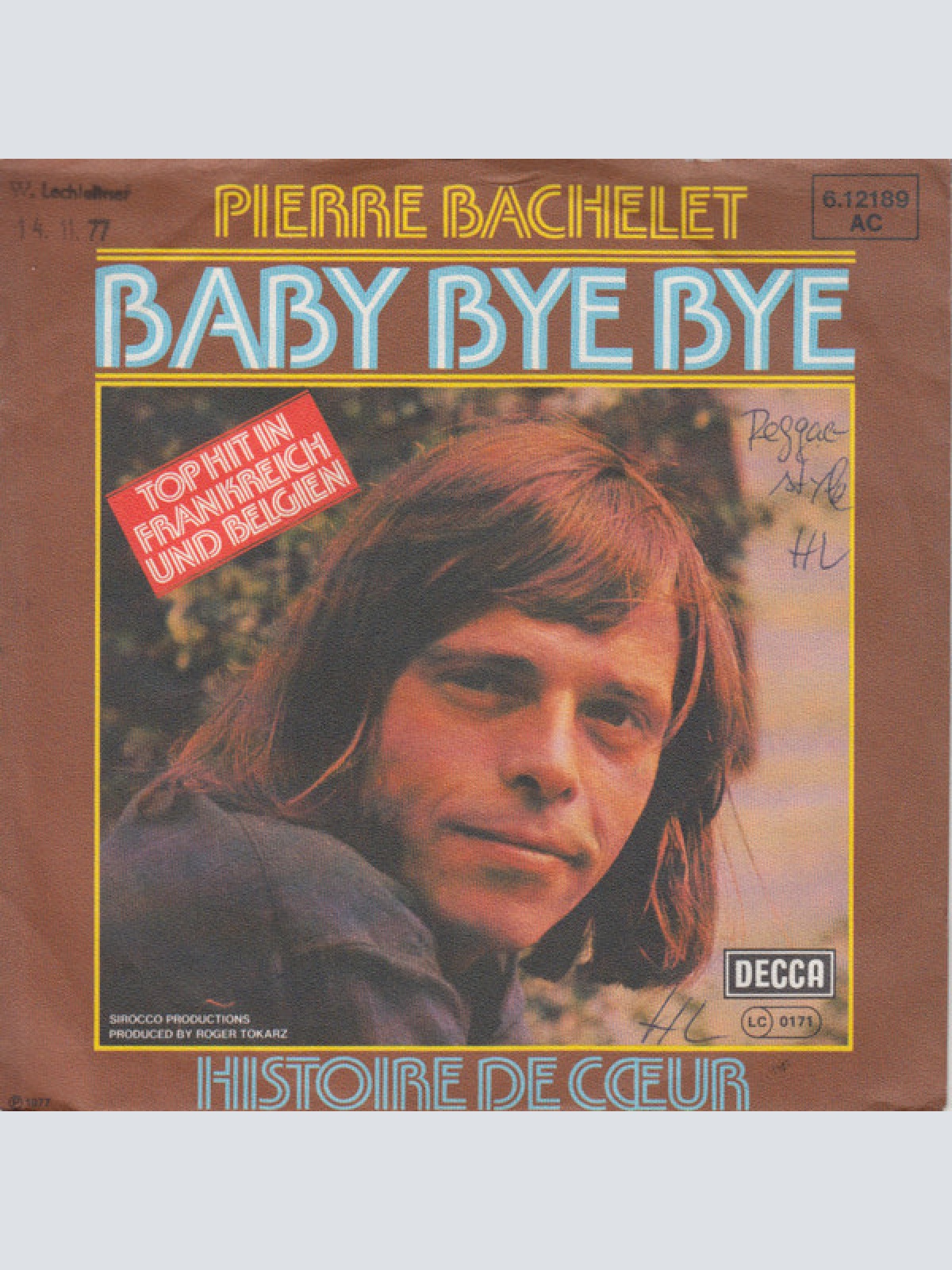 Vinyl / Pierre Bachelet - Baby Bye Bye / Histoire De Cœur