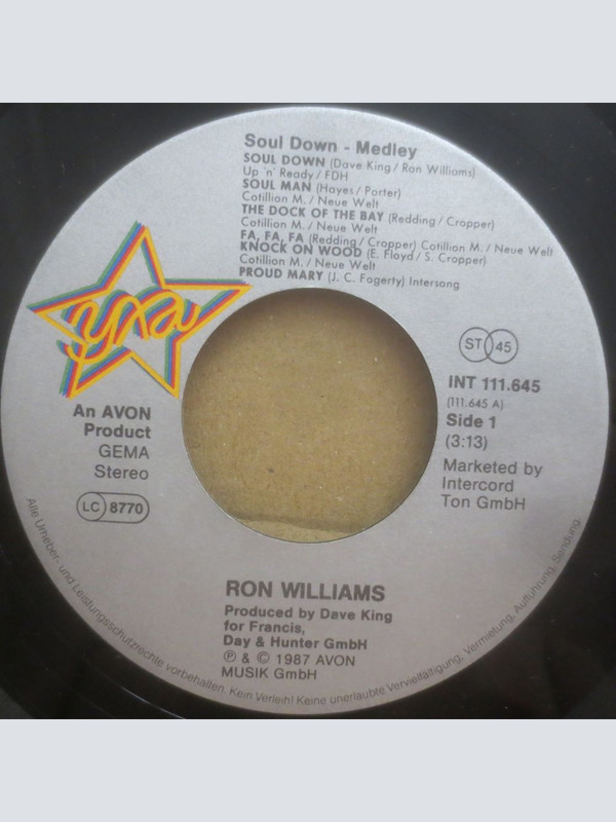 Vinyl / Ron Williams (7) - Soul Down - Medley