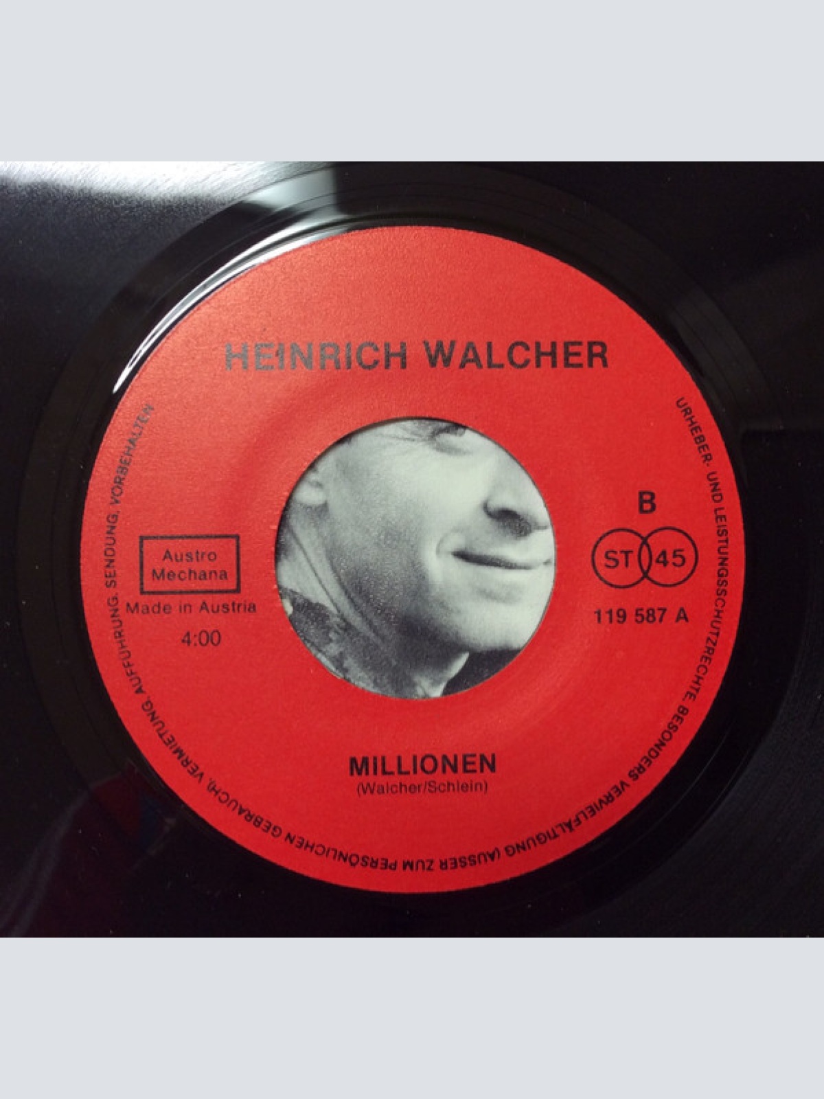 Vinyl / Heinrich Walcher - Des Tuat Weh’ / Millionen