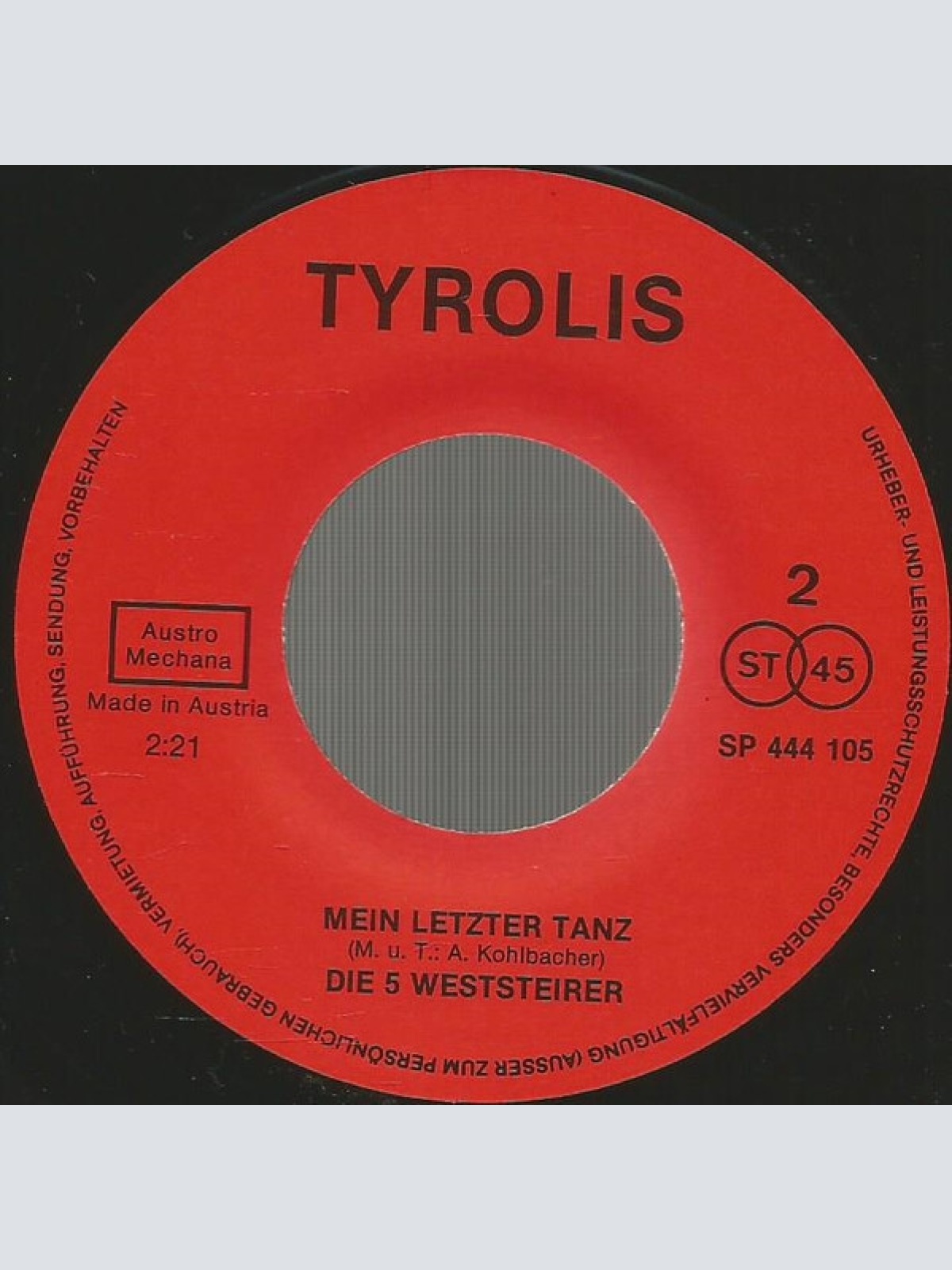 Vinyl / Die 5 Weststeirer - Madl Schau...