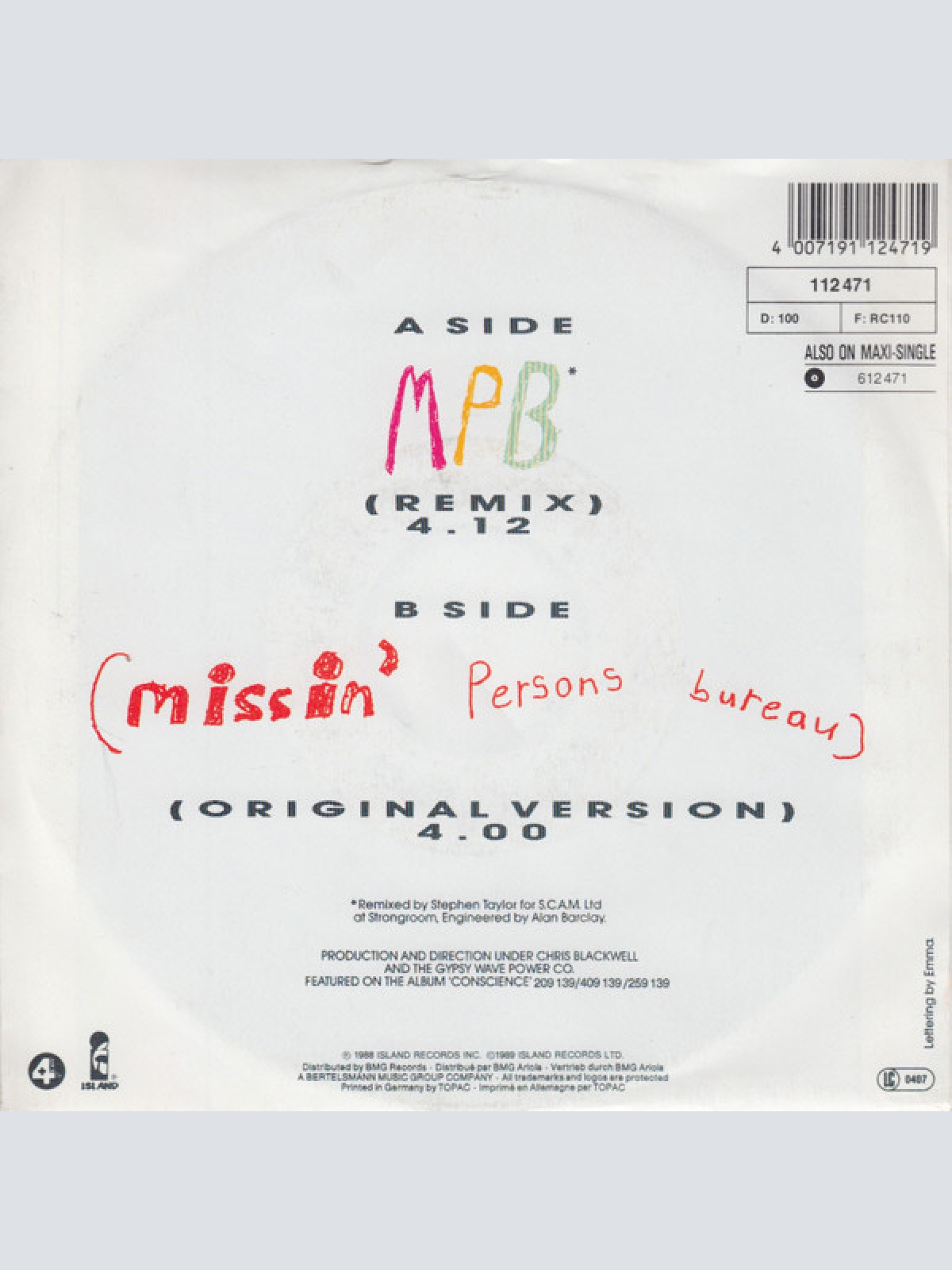 Vinyl / Womack & Womack - MPB (Missin' Persons Bureau)